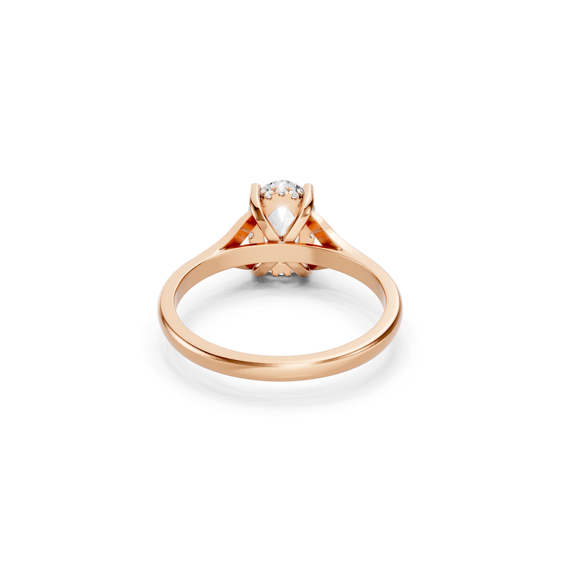 1.60 CT Oval Lab Grown Diamond Solitaire Engagement Ring in 10K 14K 18K 