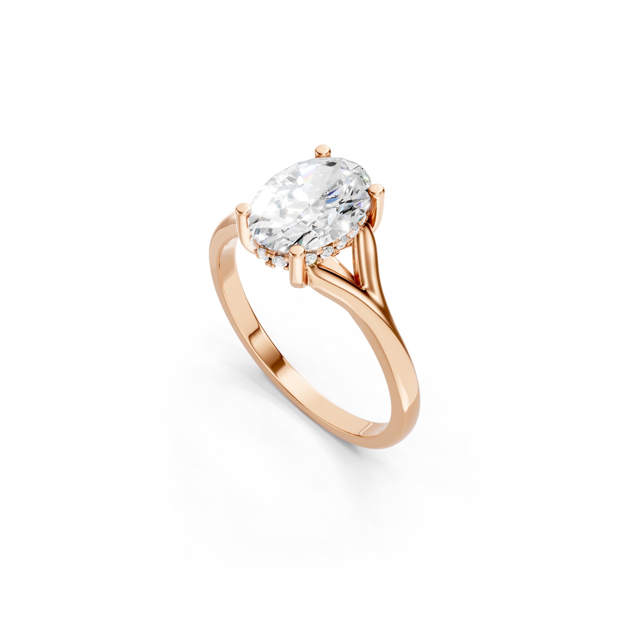 1.60 CT Oval Lab Grown Diamond Solitaire Engagement Ring in 10K 14K 18K 