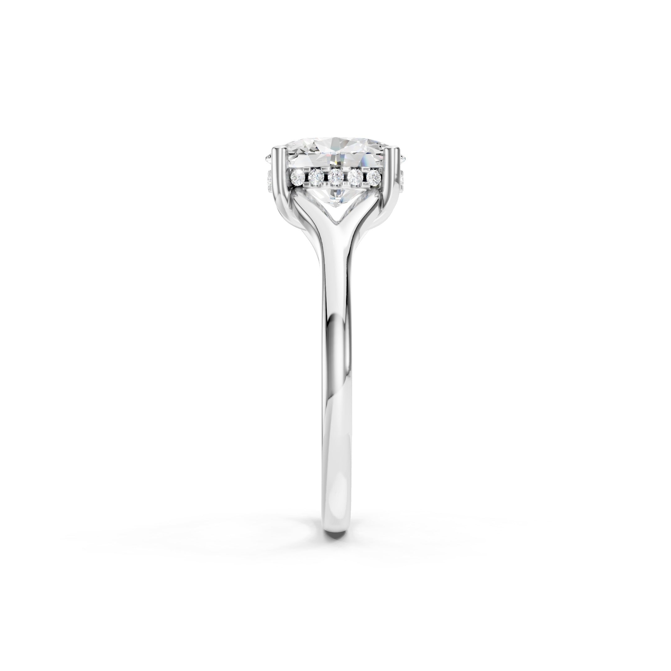 1.60 CT Oval Lab Grown Diamond Solitaire Engagement Ring in 10K 14K 18K 