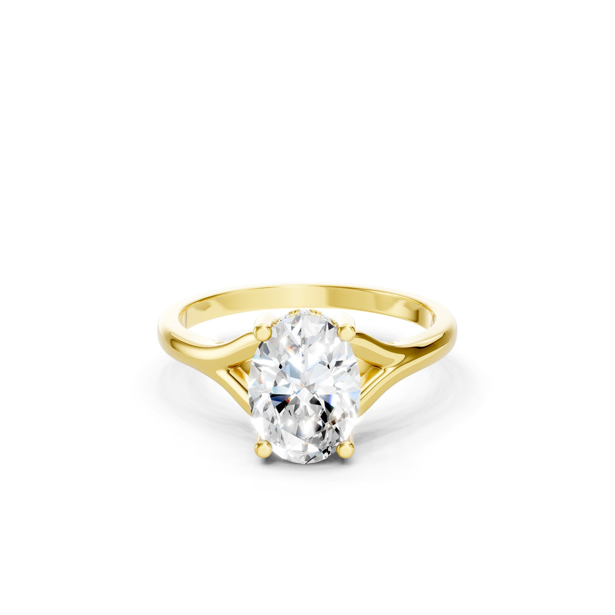 1.60 CT Oval Lab Grown Diamond Solitaire Engagement Ring in 10K 14K 18K 