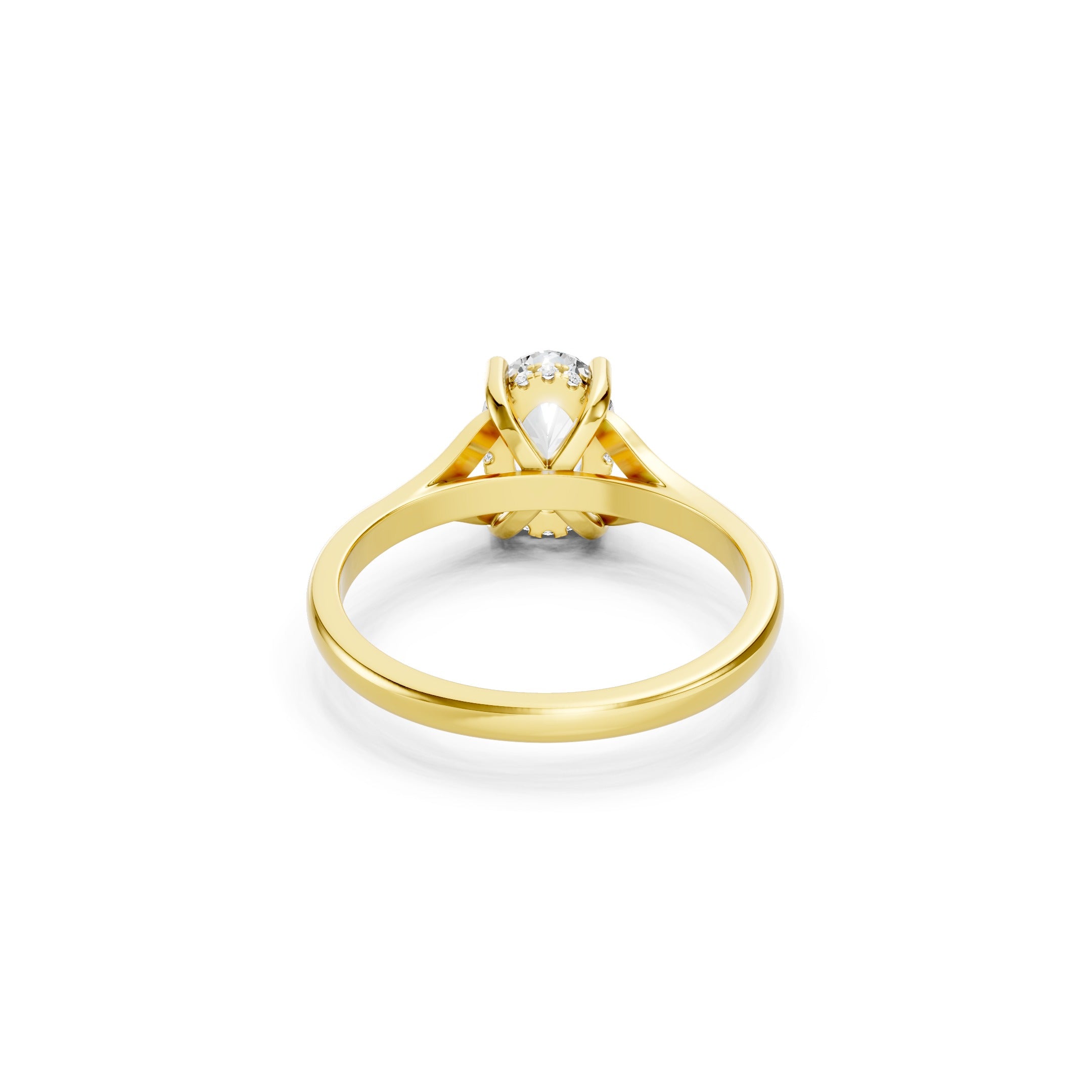 1.60 CT Oval Lab Grown Diamond Solitaire Engagement Ring in 10K 14K 18K 