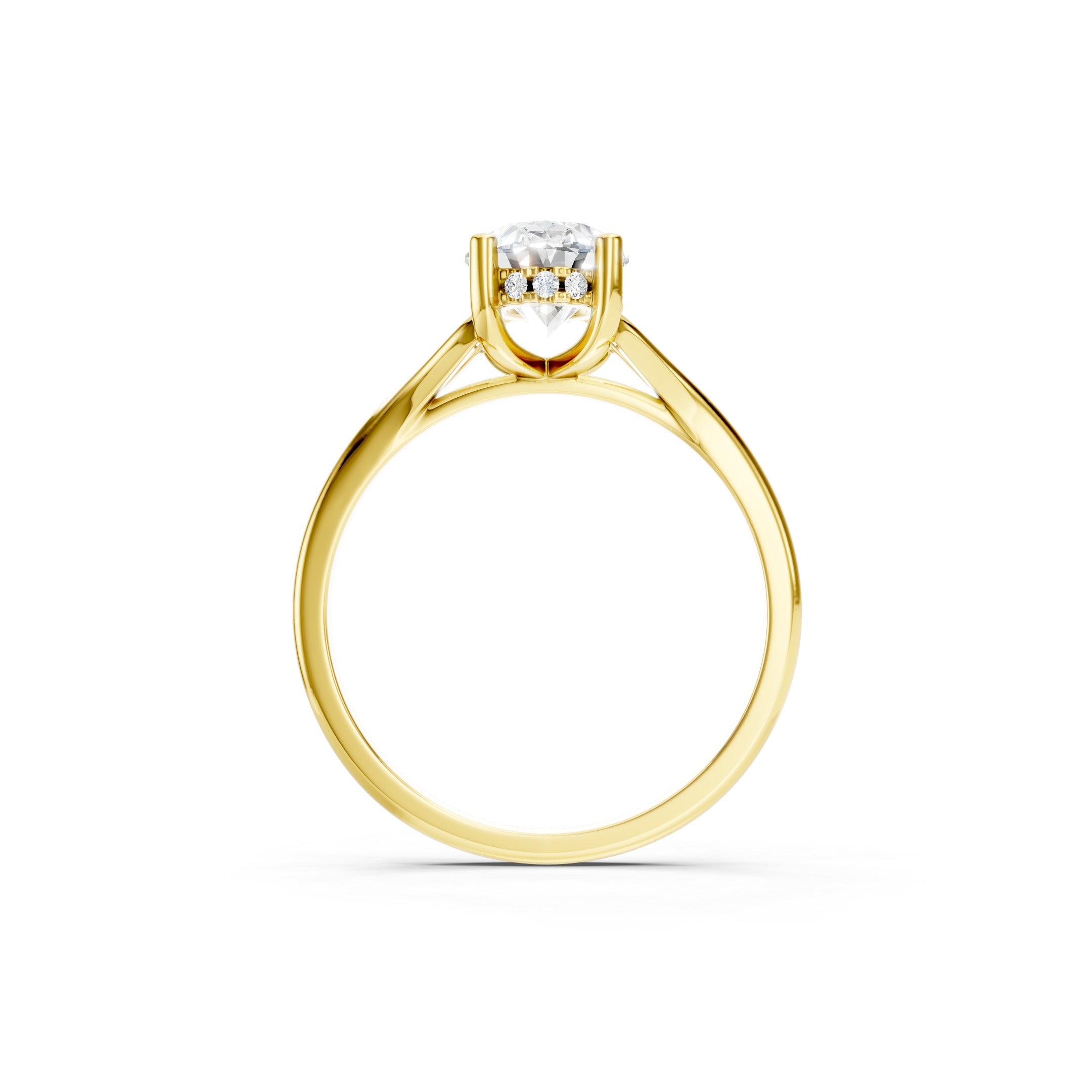 1.60 CT Oval Lab Grown Diamond Solitaire Engagement Ring in 10K 14K 18K 