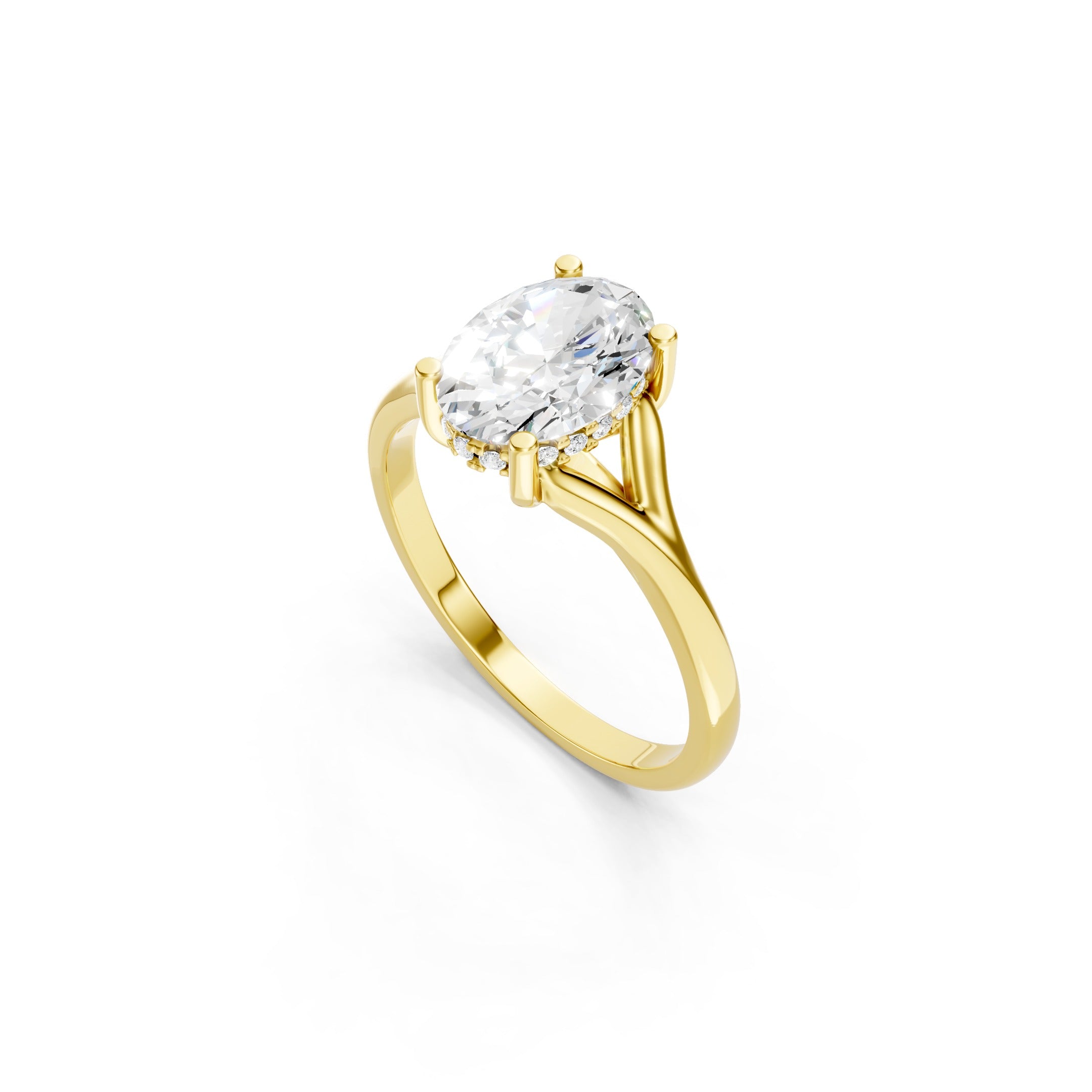 1.60 CT Oval Lab Grown Diamond Solitaire Engagement Ring in 10K 14K 18K 