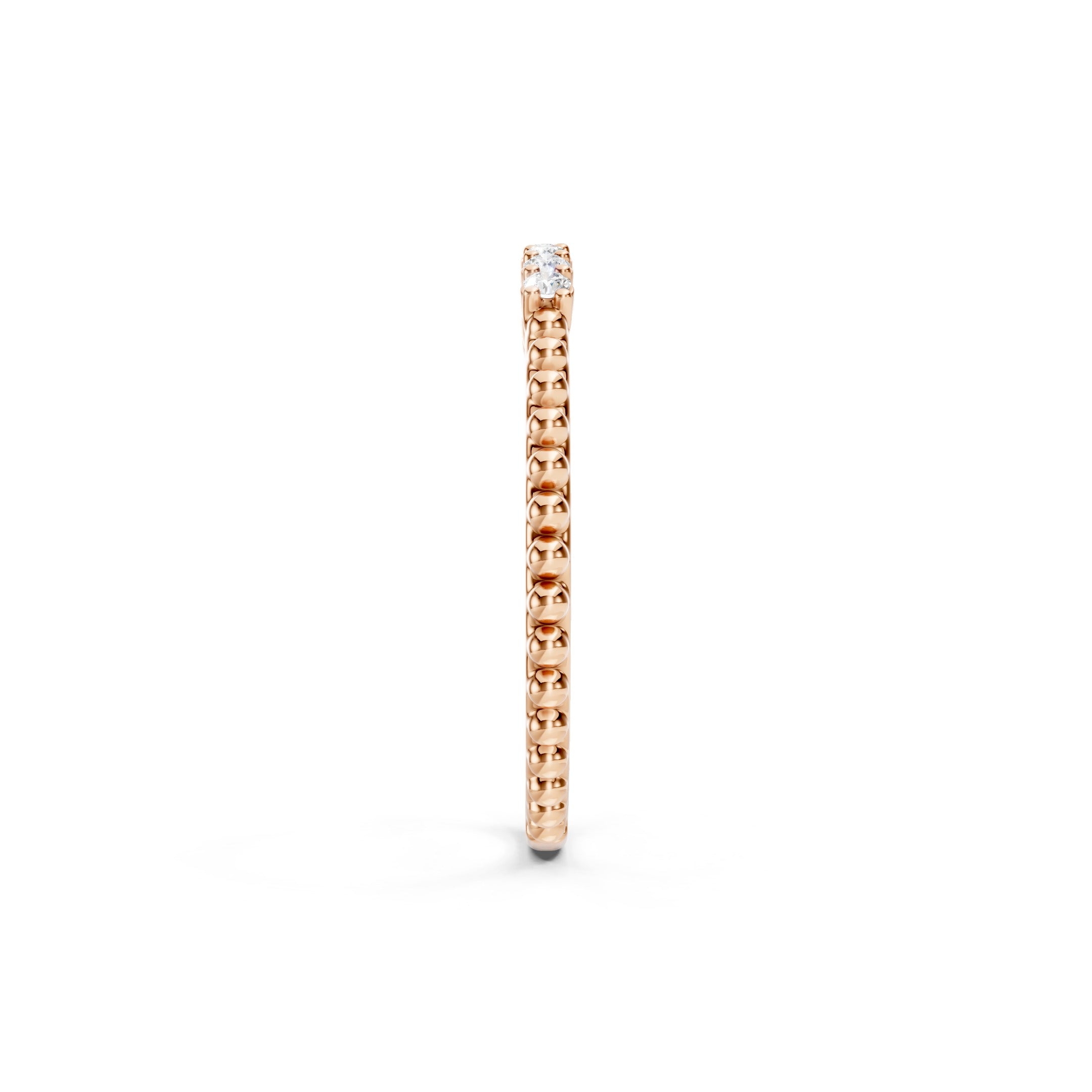 0.20 CT Round Diamond Wedding Band, Solid Gold Stackable Ring, 10K 14K 18K Gold