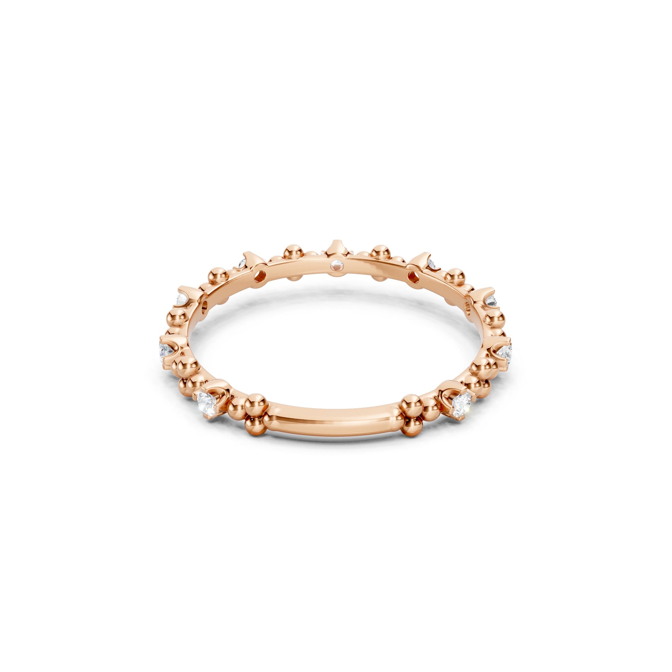 0.15 CT Round Diamond Stackable Ring, 10K 14K 18K Gold Dainty Diamond Ring