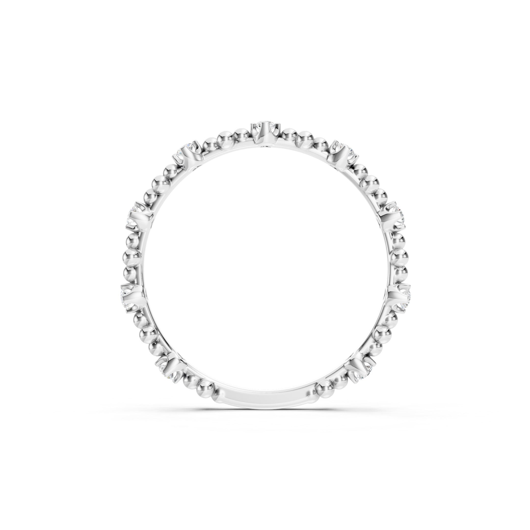 0.15 CT Round Diamond Stackable Ring, 10K 14K 18K Gold Dainty Diamond Ring
