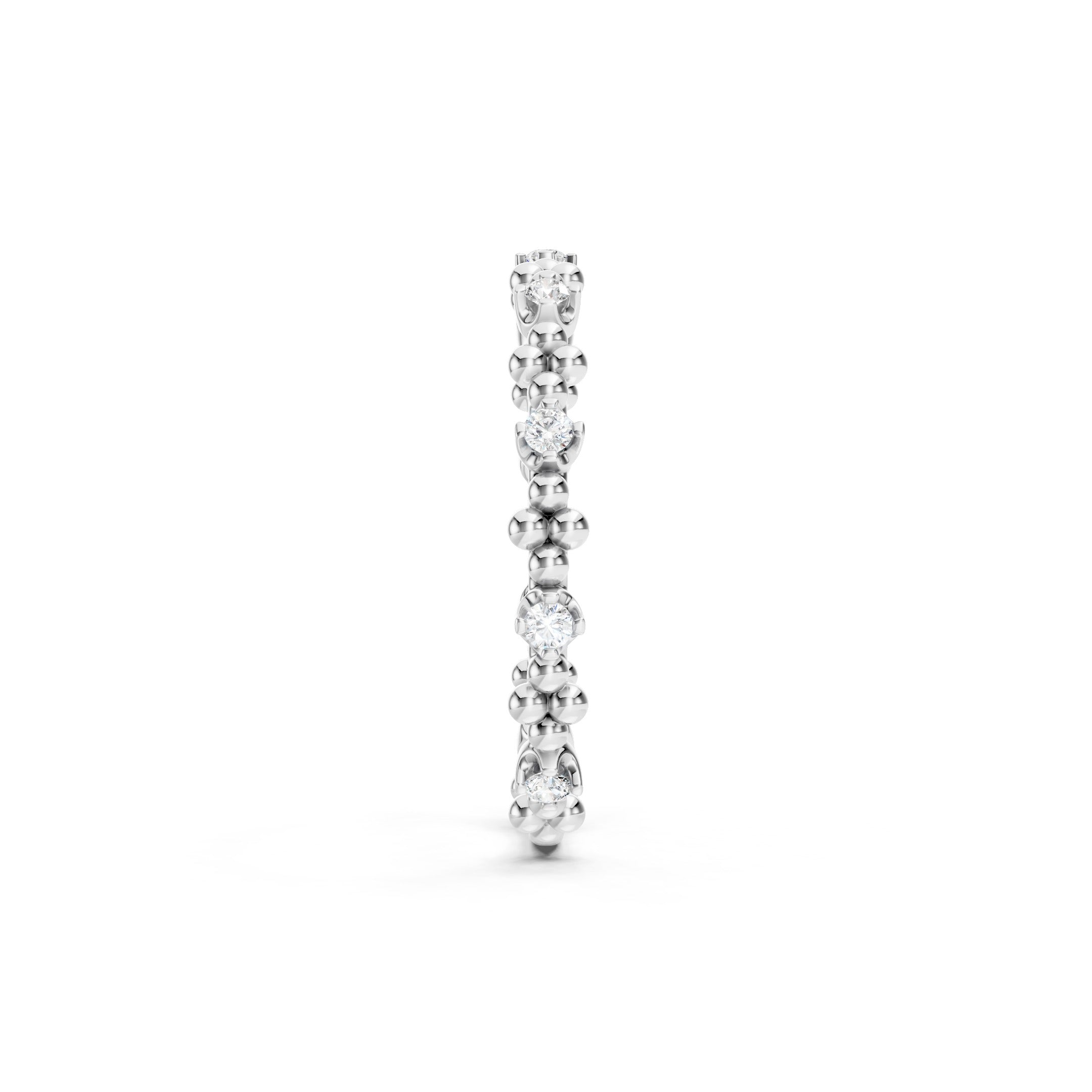 0.15 CT Round Diamond Stackable Ring, 10K 14K 18K Gold Dainty Diamond Ring