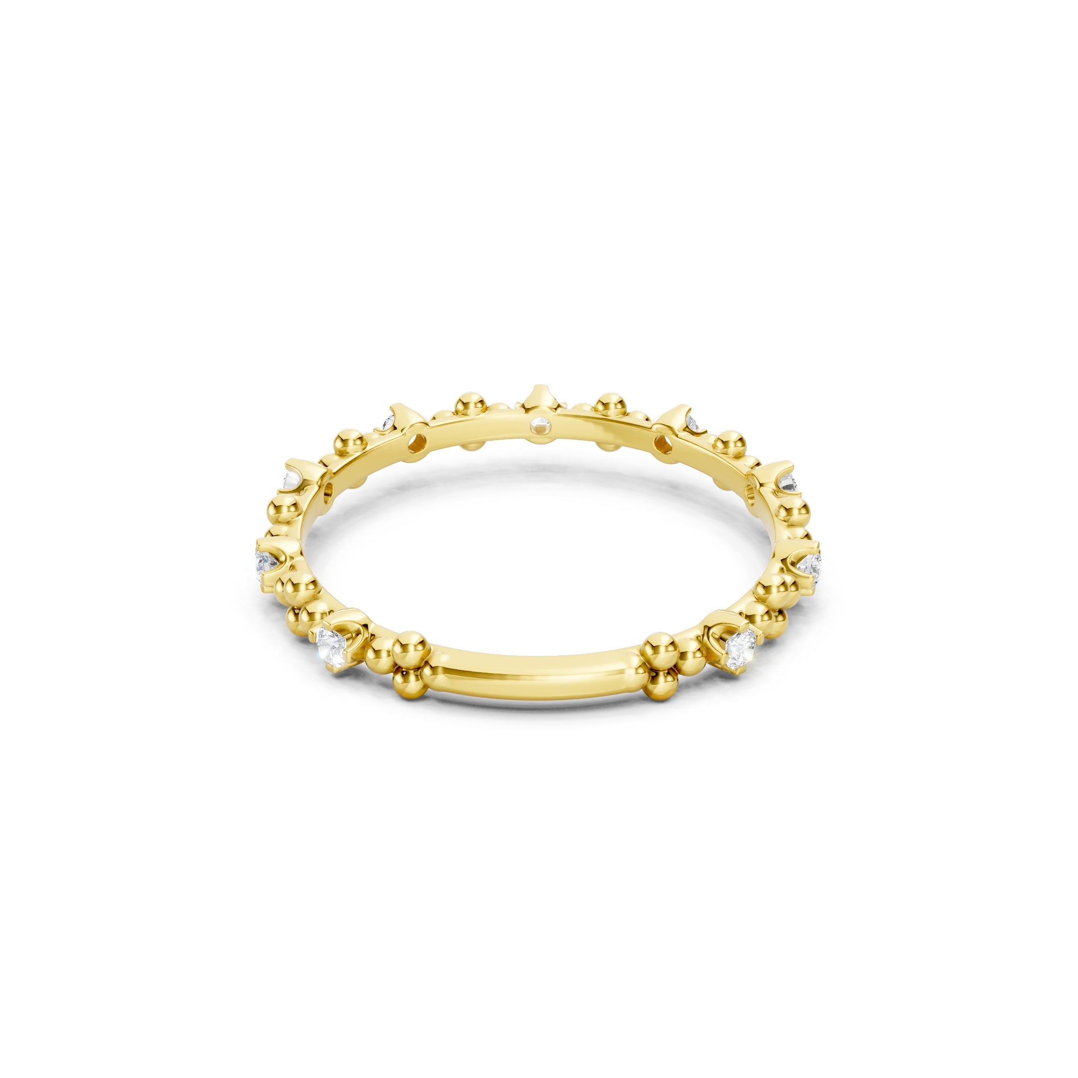 0.15 CT Round Diamond Stackable Ring, 10K 14K 18K Gold Dainty Diamond Ring