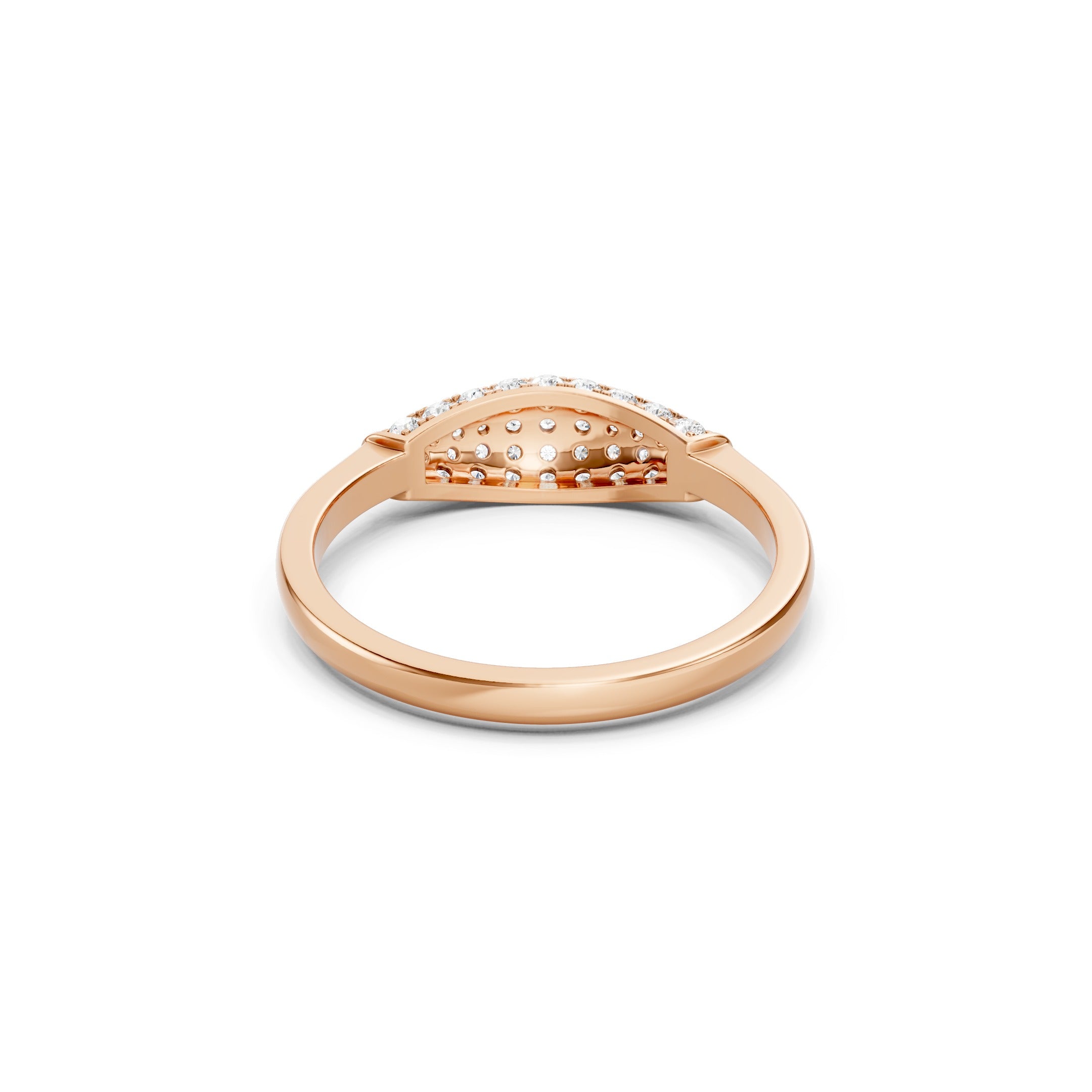 0.50 CT Lab Grown Diamond Wide Band in Solid Gold 10K 14K 18K