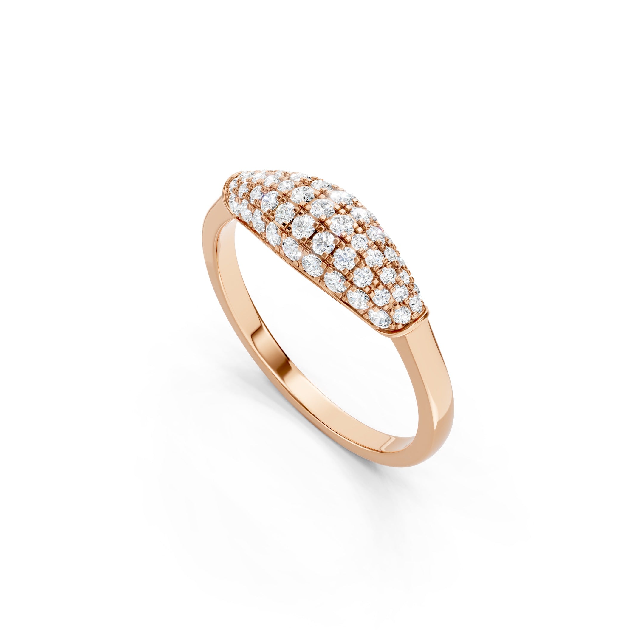 0.50 CT Lab Grown Diamond Wide Band in Solid Gold 10K 14K 18K