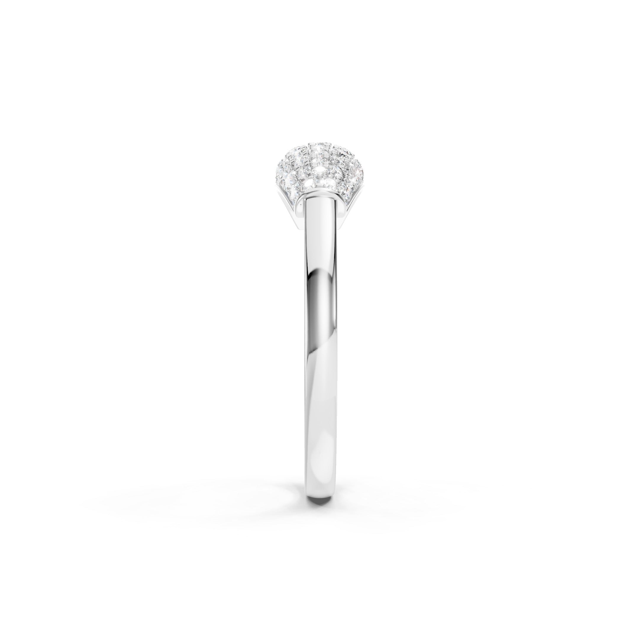 0.50 CT Lab Grown Diamond Wide Band in Solid Gold 10K 14K 18K