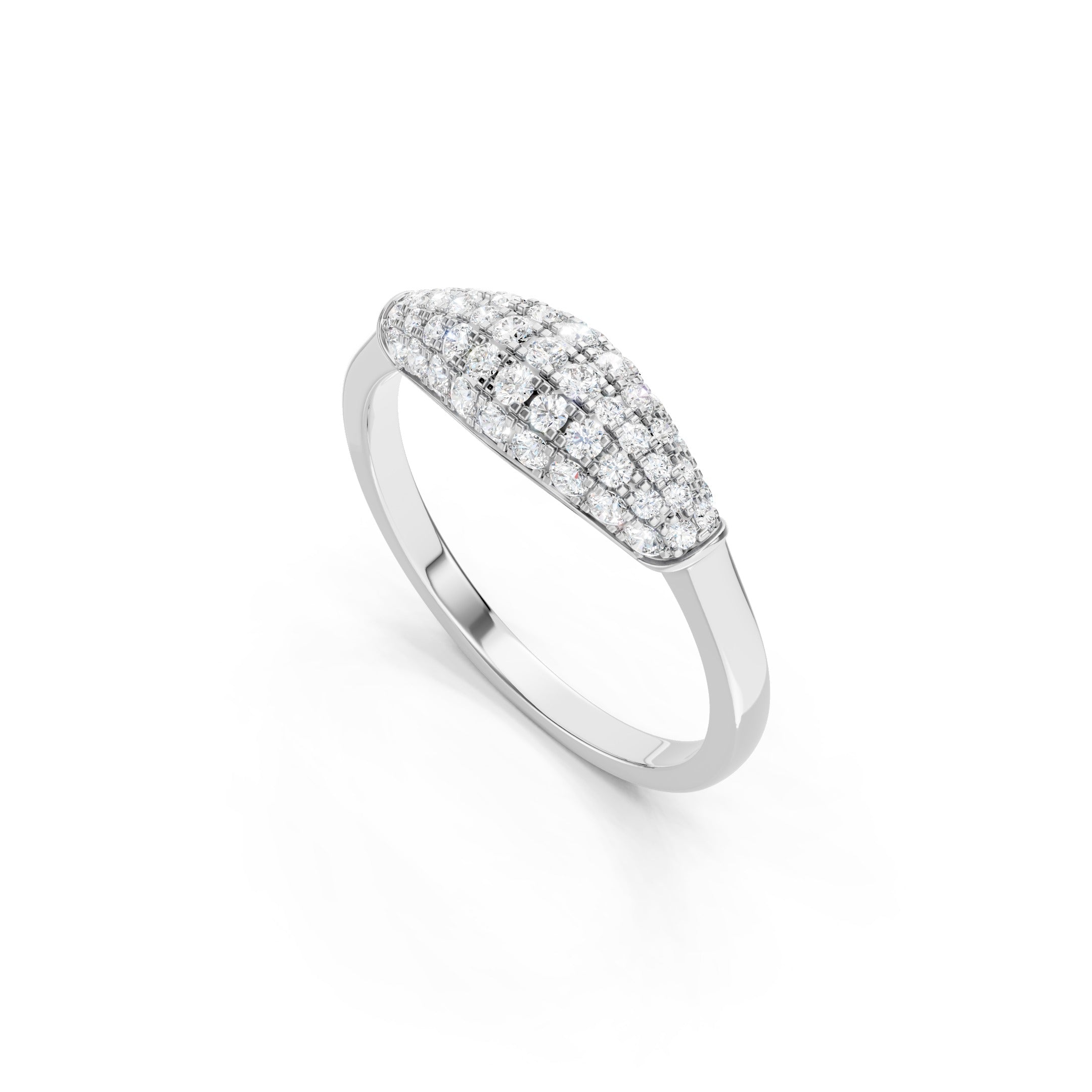 0.50 CT Lab Grown Diamond Wide Band in Solid Gold 10K 14K 18K