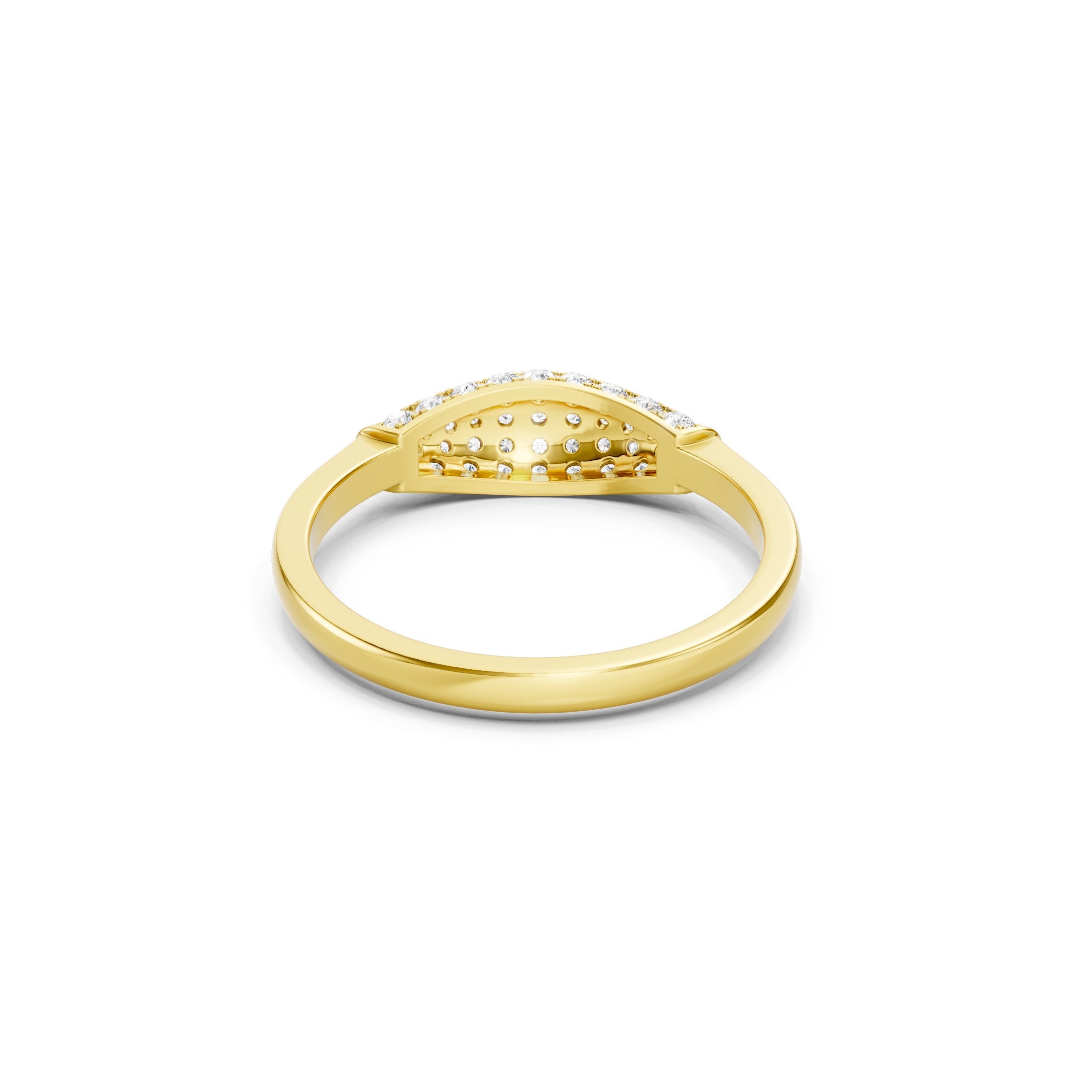 0.50 CT Lab Grown Diamond Wide Band in Solid Gold 10K 14K 18K