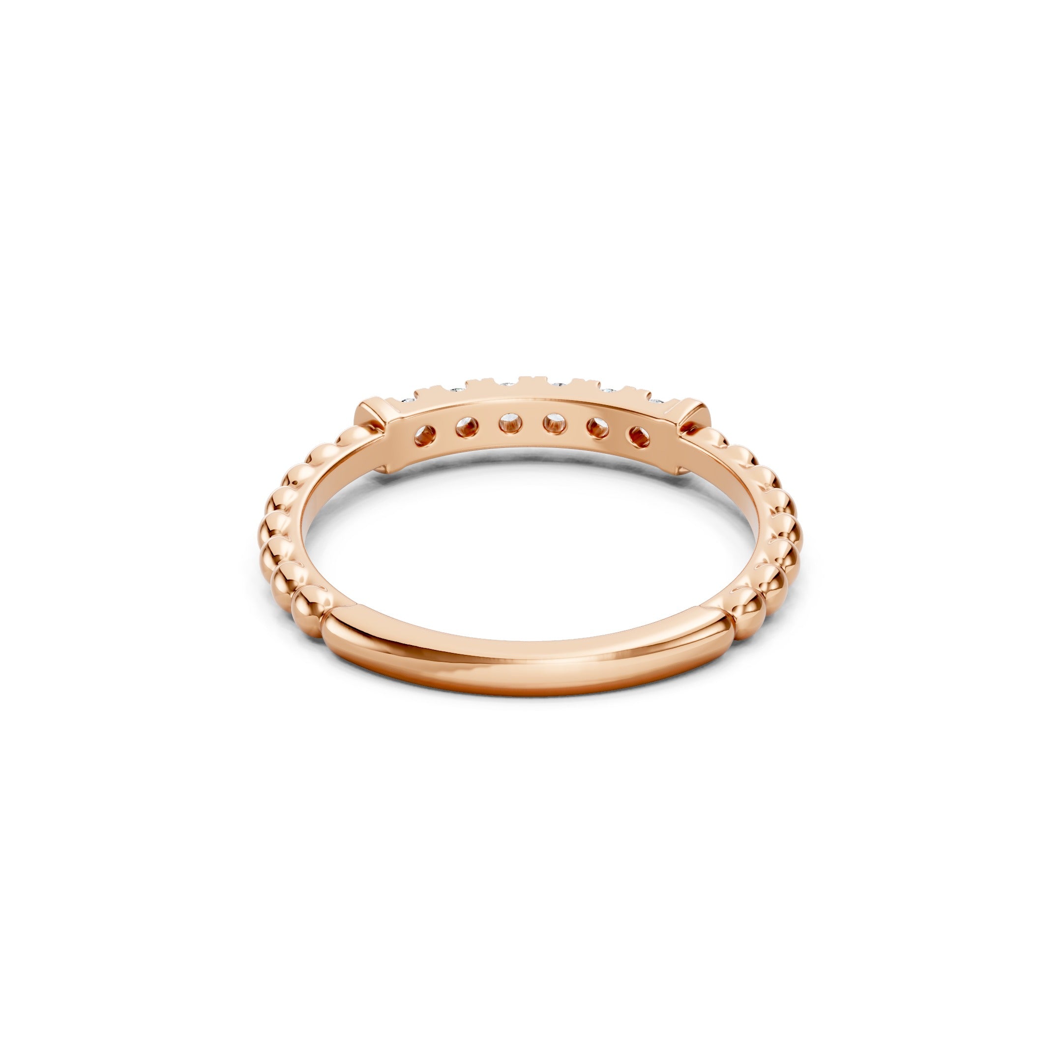 0.25 CT Round Diamond Wedding Solid Gold Stackable Ring in 10K 14K 18K 