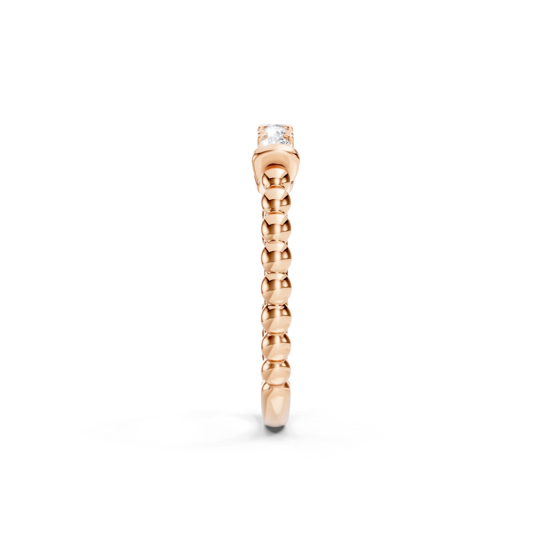 0.25 CT Round Diamond Wedding Solid Gold Stackable Ring in 10K 14K 18K 
