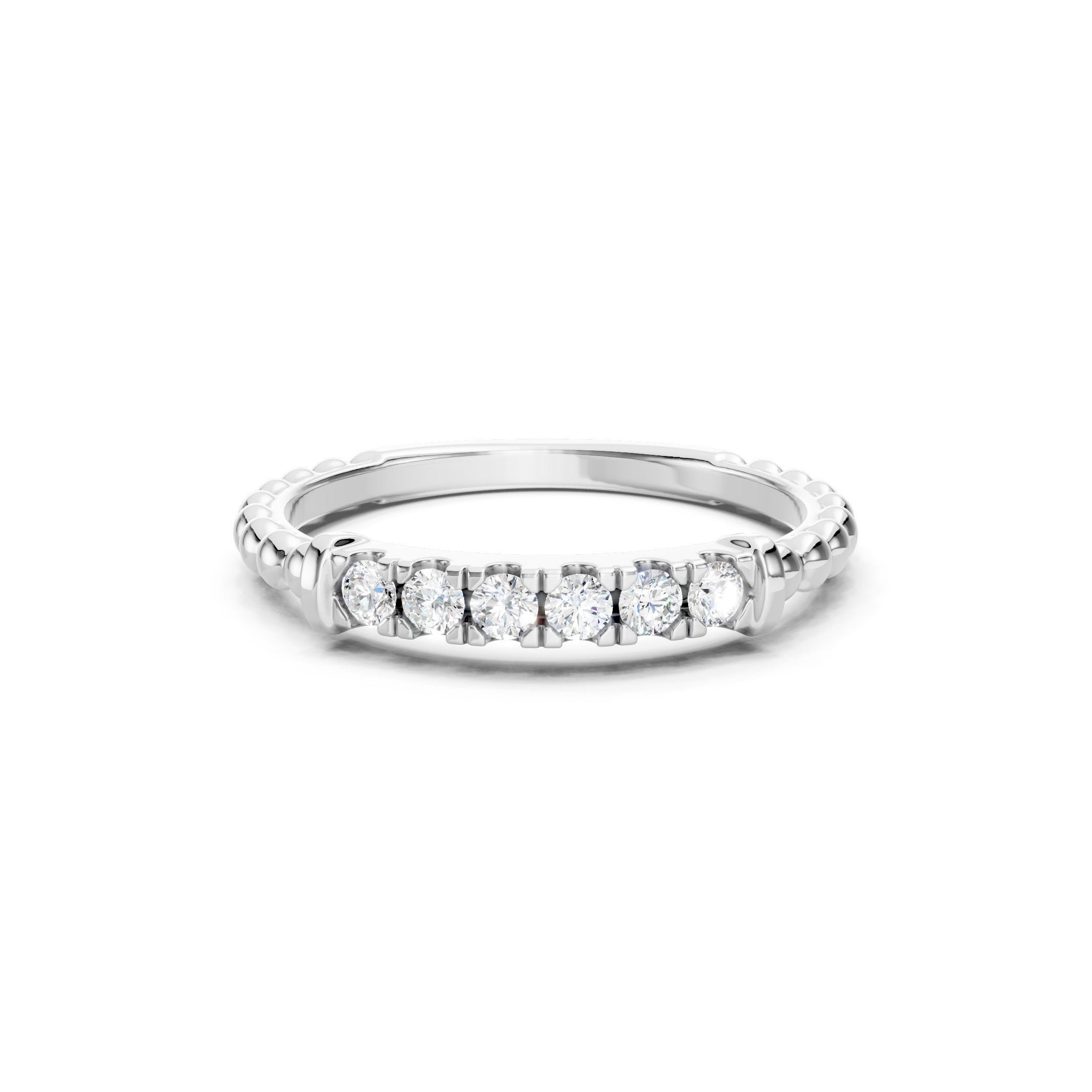 0.25 CT Round Diamond Wedding Solid Gold Stackable Ring in 10K 14K 18K 