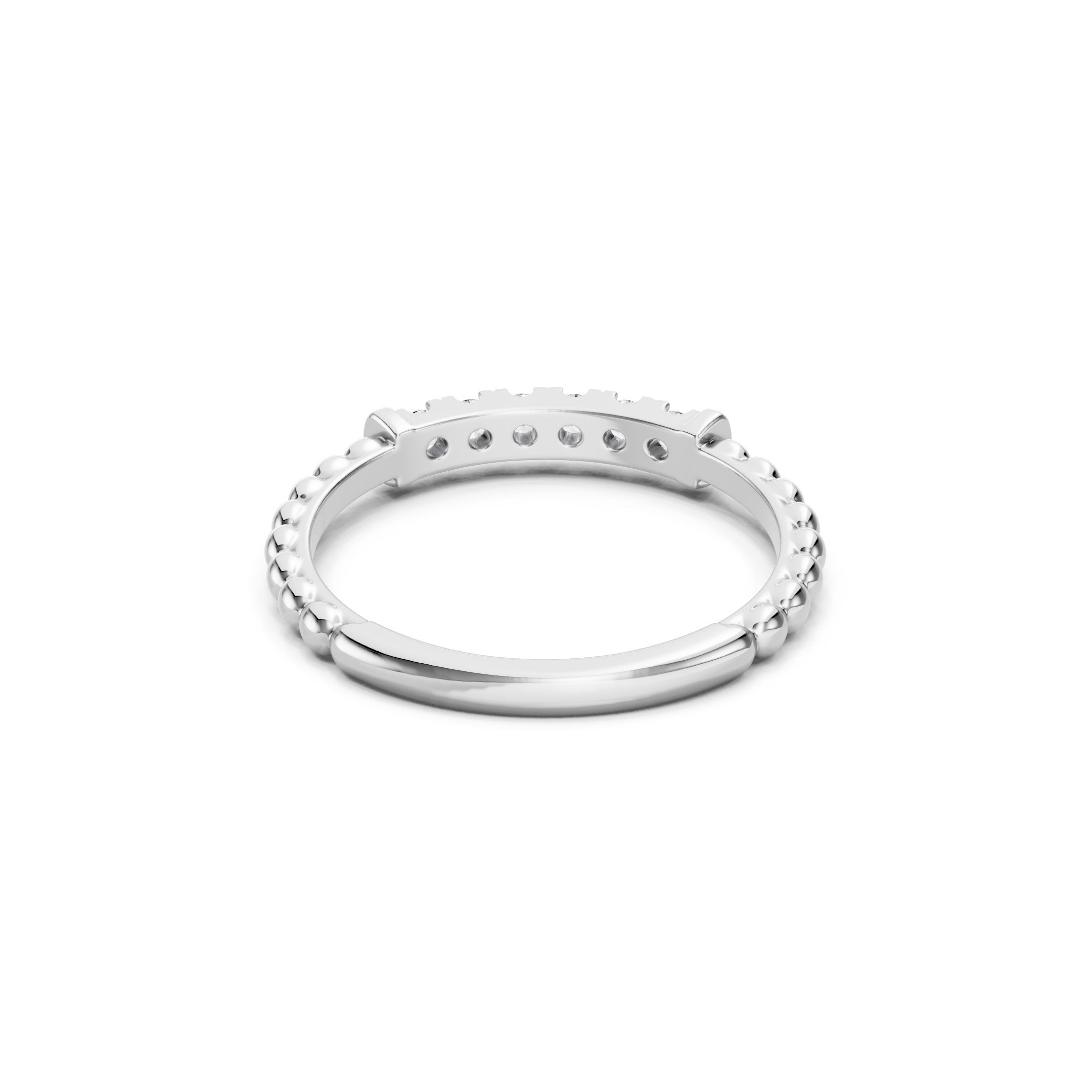 0.25 CT Round Diamond Wedding Solid Gold Stackable Ring in 10K 14K 18K 