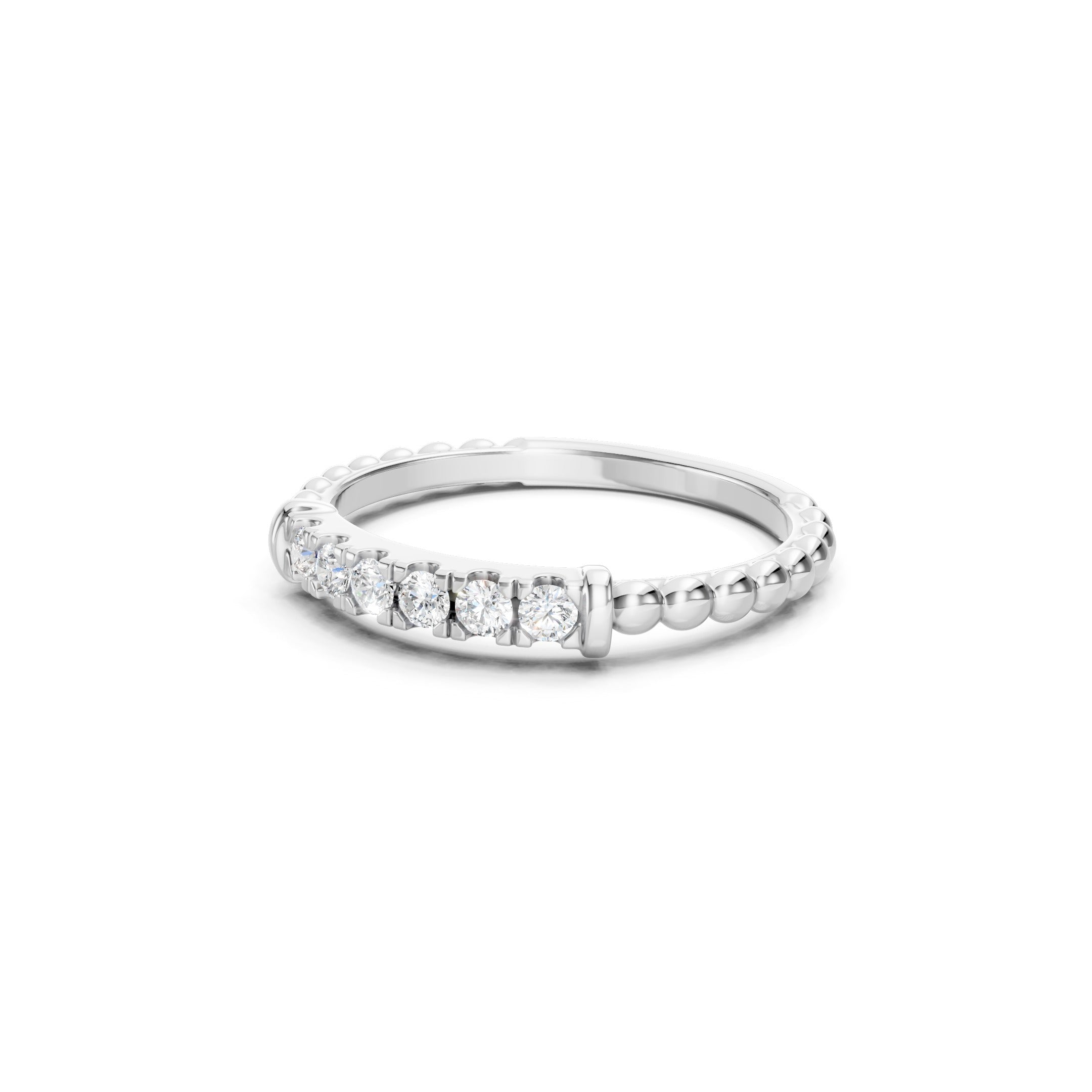 0.25 CT Round Diamond Wedding Solid Gold Stackable Ring in 10K 14K 18K 