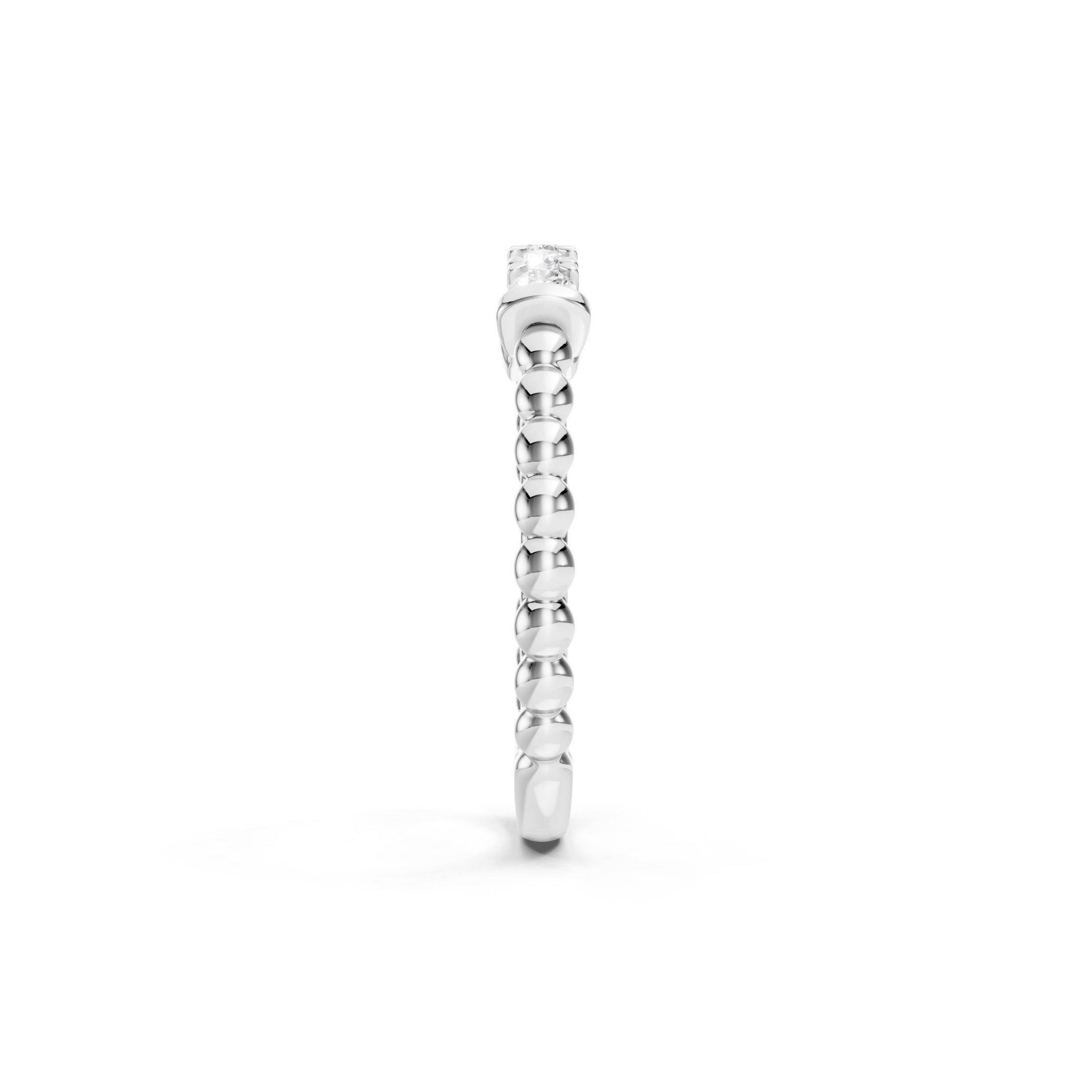 0.25 CT Round Diamond Wedding Solid Gold Stackable Ring in 10K 14K 18K 