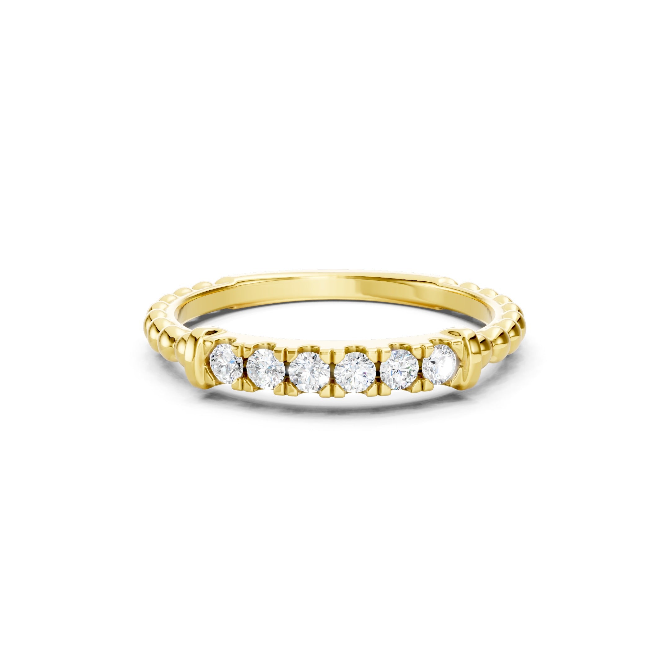 0.25 CT Round Diamond Wedding Solid Gold Stackable Ring in 10K 14K 18K 