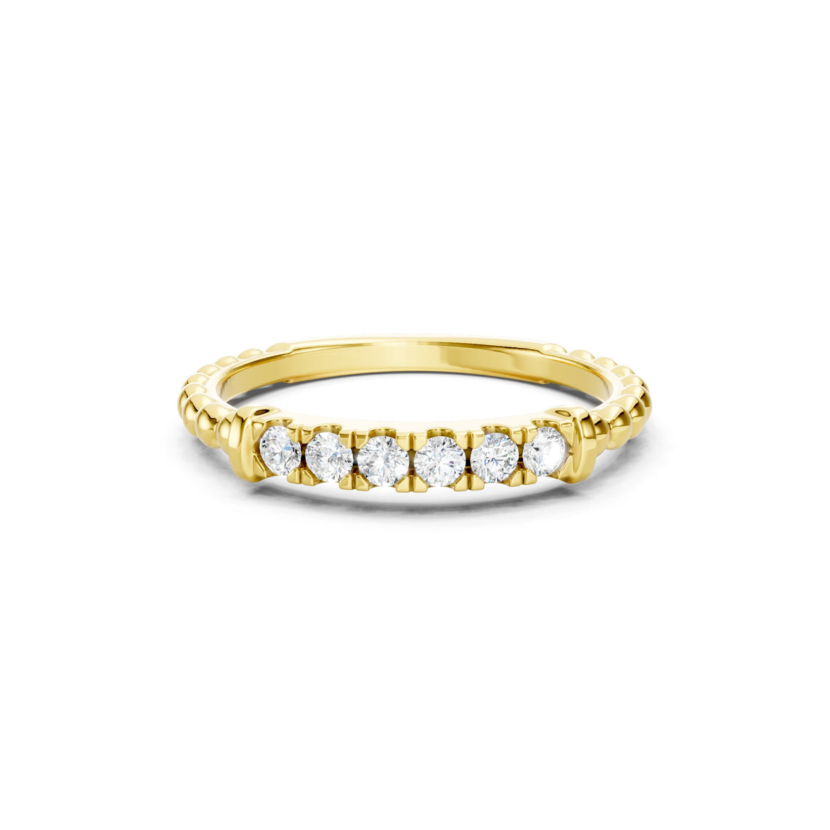 0.25 CT Round Diamond Wedding Solid Gold Stackable Ring in 10K 14K 18K 