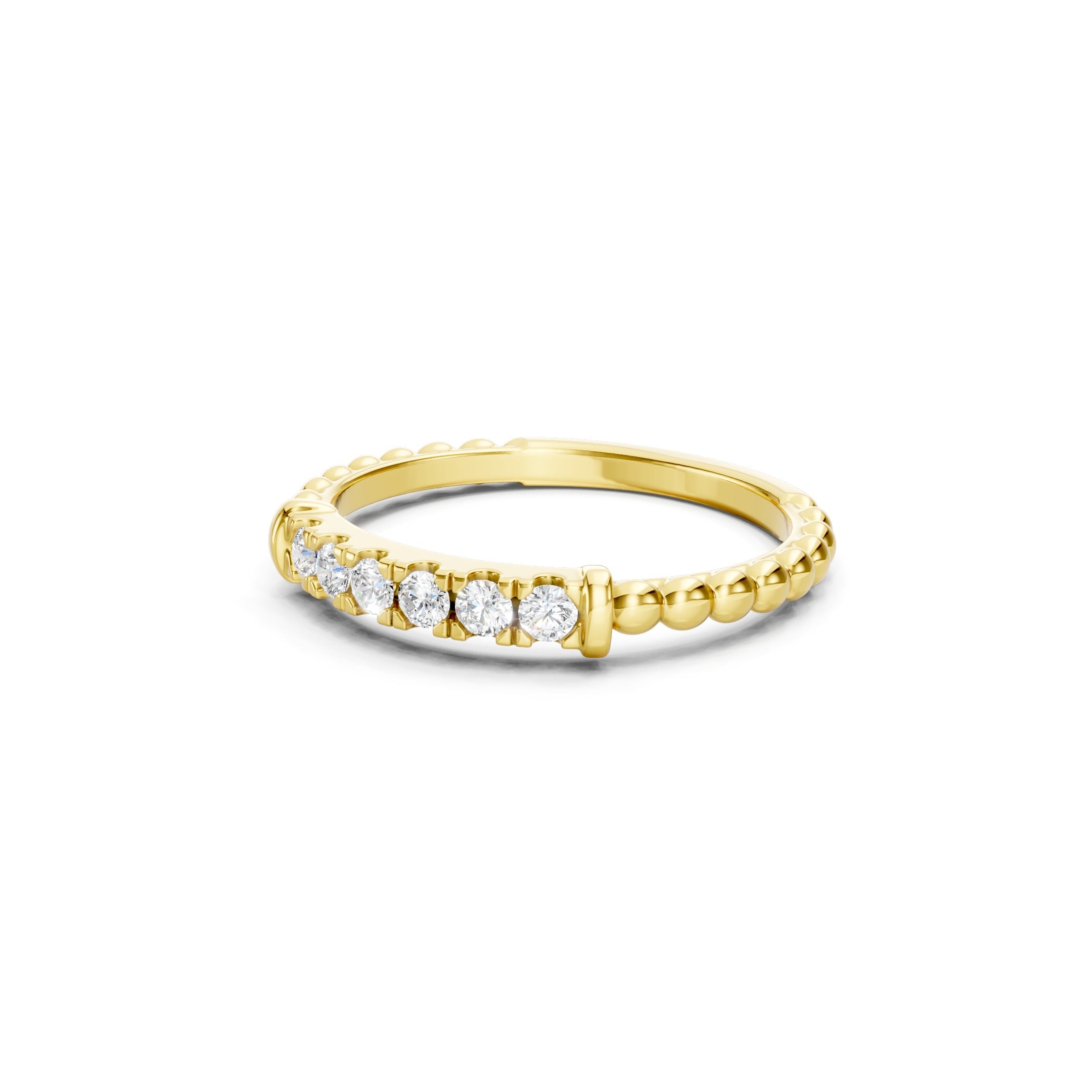 0.25 CT Round Diamond Wedding Solid Gold Stackable Ring in 10K 14K 18K 