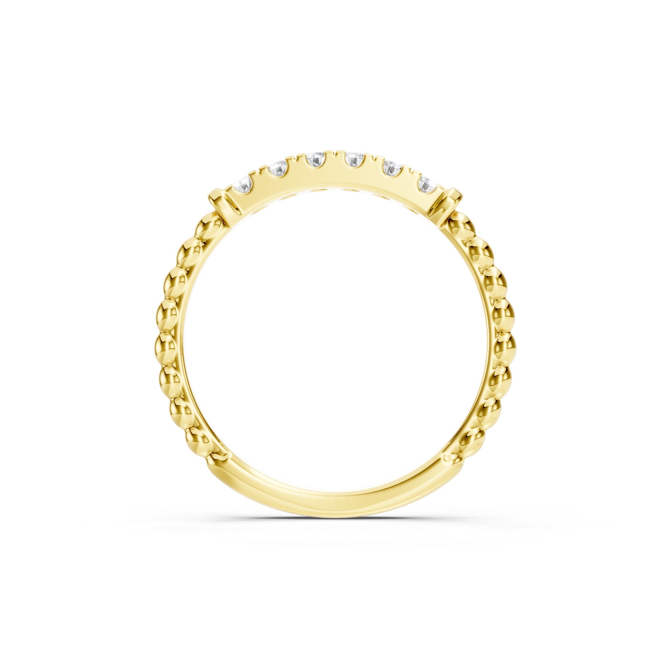 0.25 CT Round Diamond Wedding Solid Gold Stackable Ring in 10K 14K 18K 