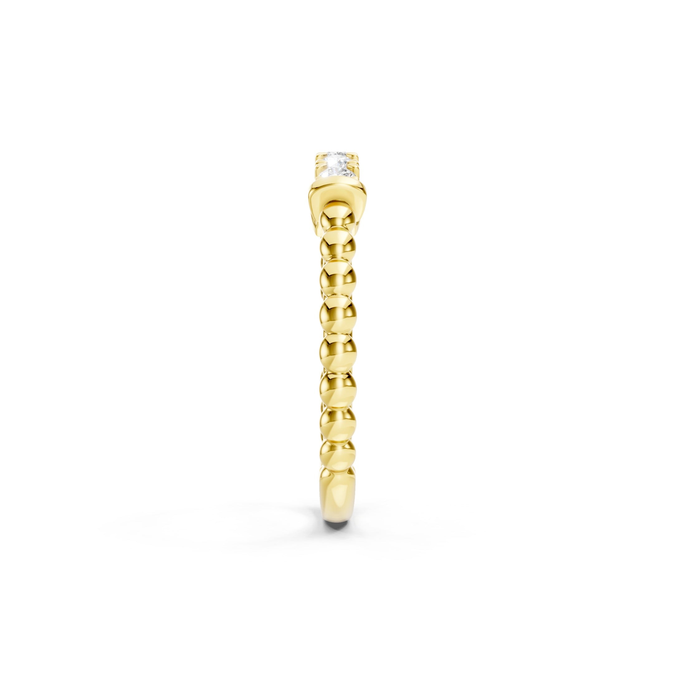 0.25 CT Round Diamond Wedding Solid Gold Stackable Ring in 10K 14K 18K 