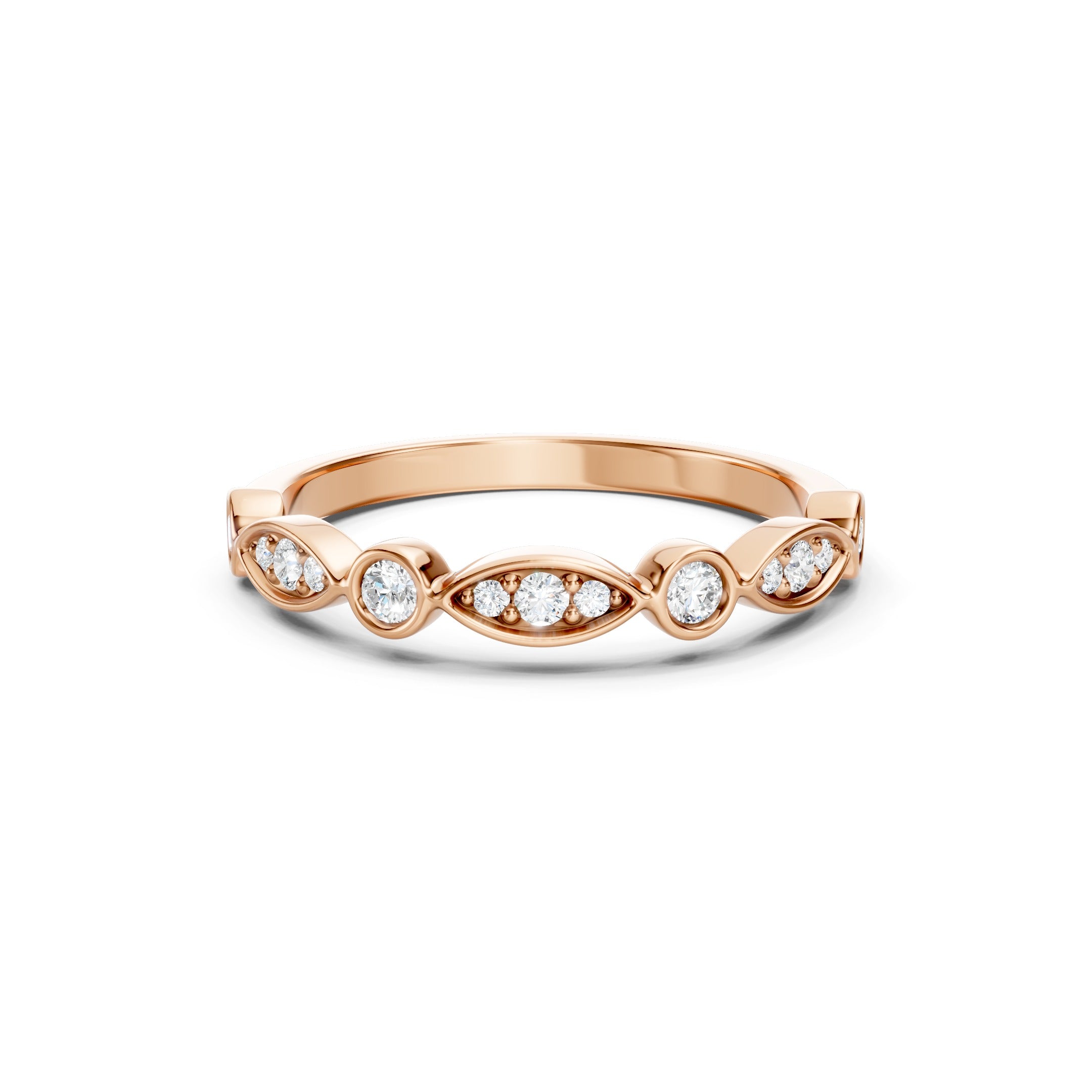0.25 CT Round Lab Grown Diamond Bezel Ring, 10K 14K 18K Solid Gold Wedding Ring