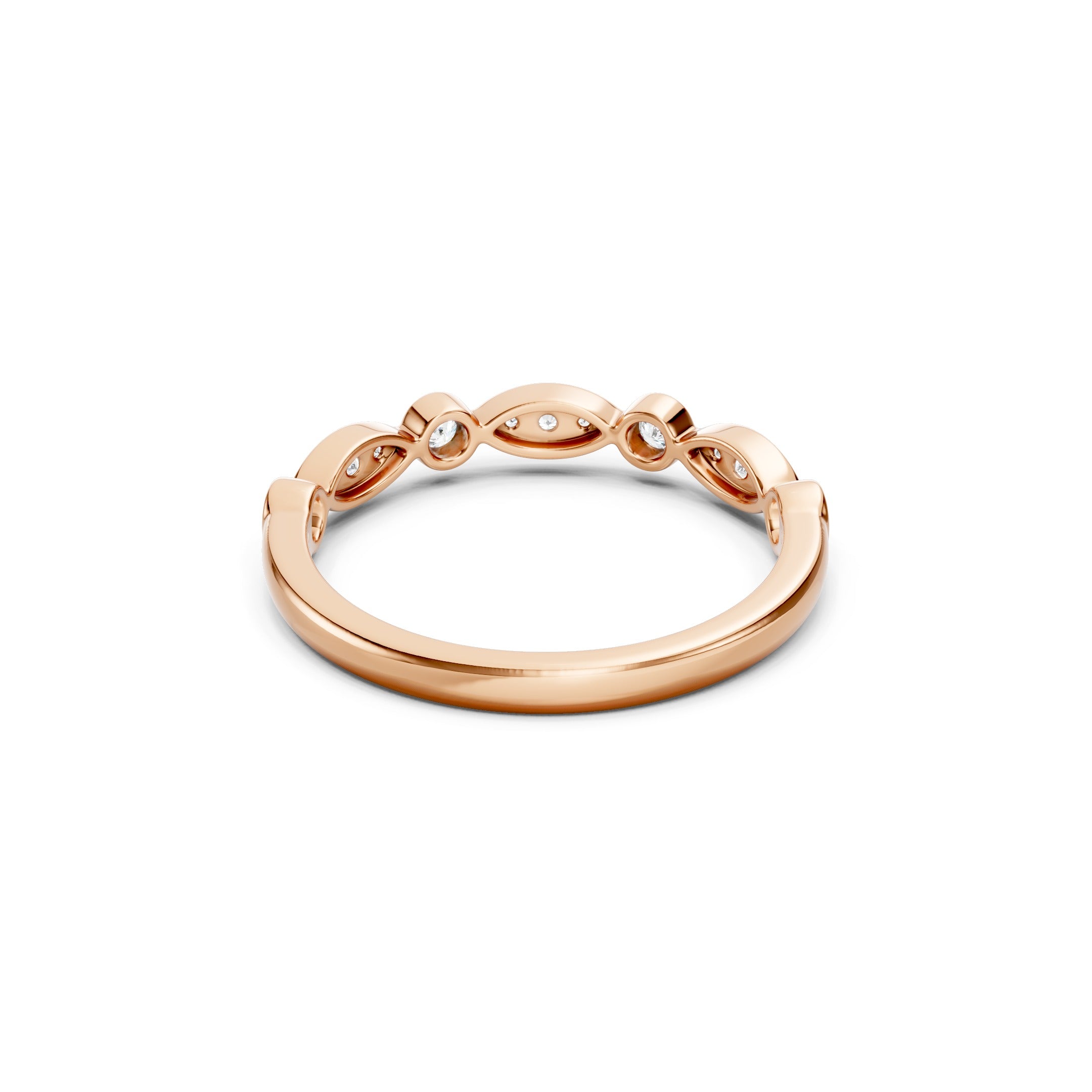 0.25 CT Round Lab Grown Diamond Bezel Ring, 10K 14K 18K Solid Gold Wedding Ring