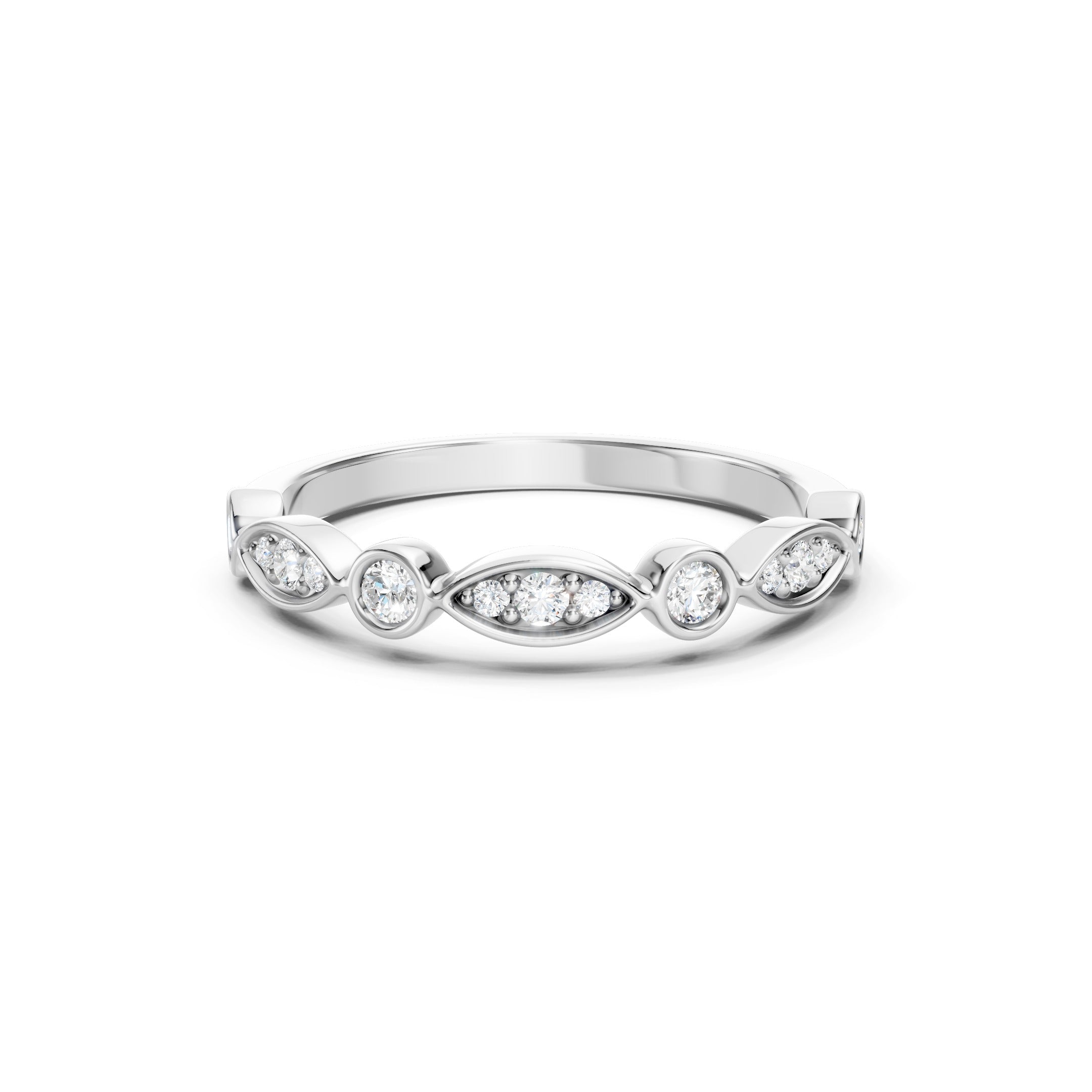 0.25 CT Round Lab Grown Diamond Bezel Ring, 10K 14K 18K Solid Gold Wedding Ring