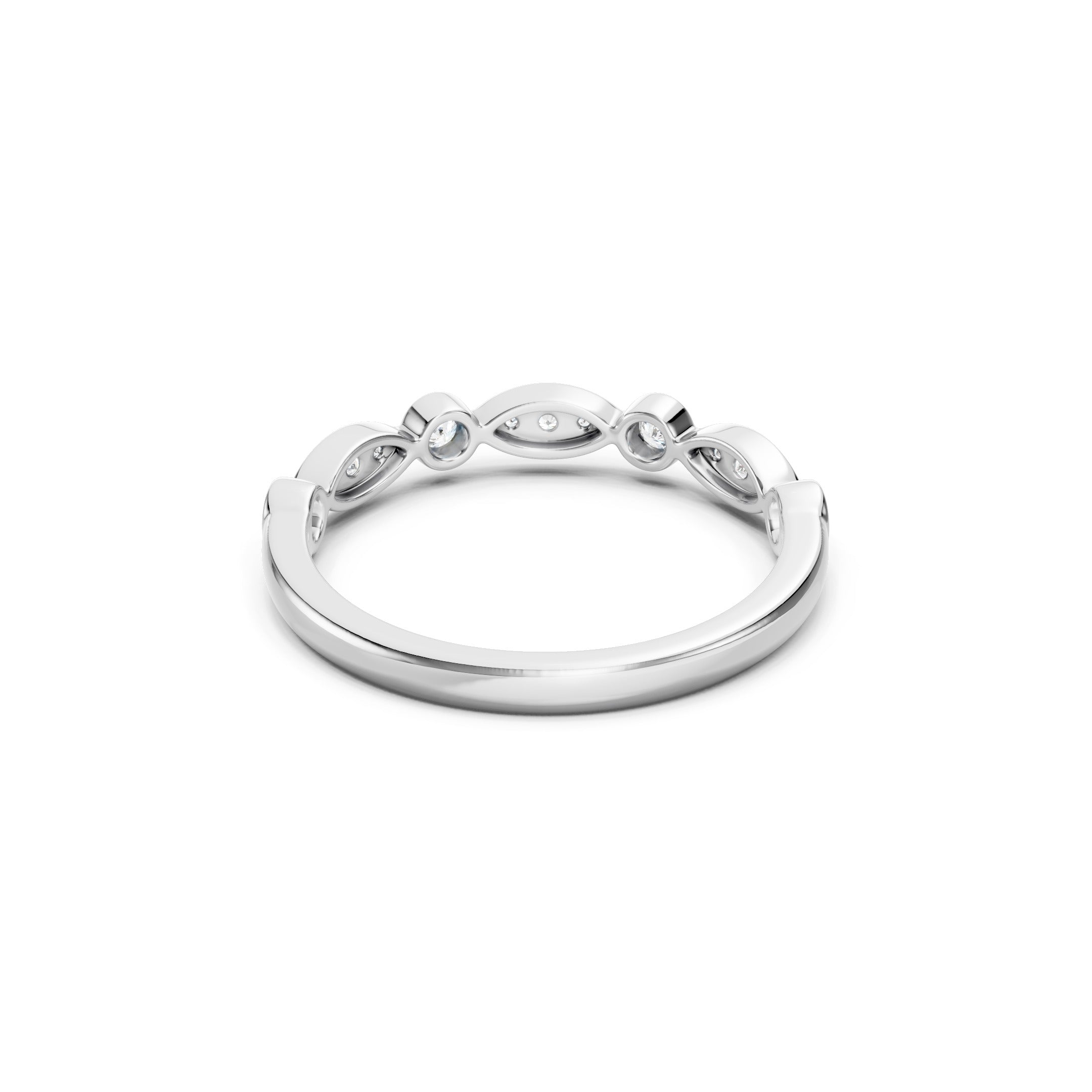 0.25 CT Round Lab Grown Diamond Bezel Ring, 10K 14K 18K Solid Gold Wedding Ring