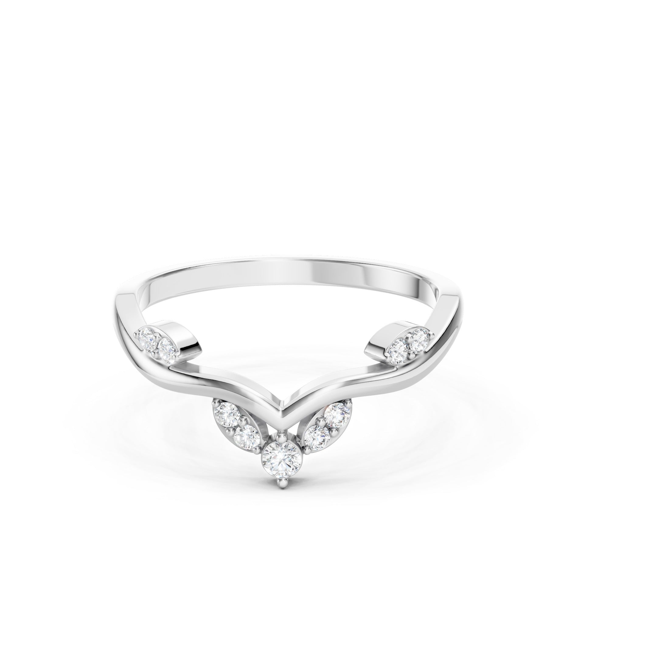 14K Round Lab Grown Diamond Ring, Minimalist diamond Band