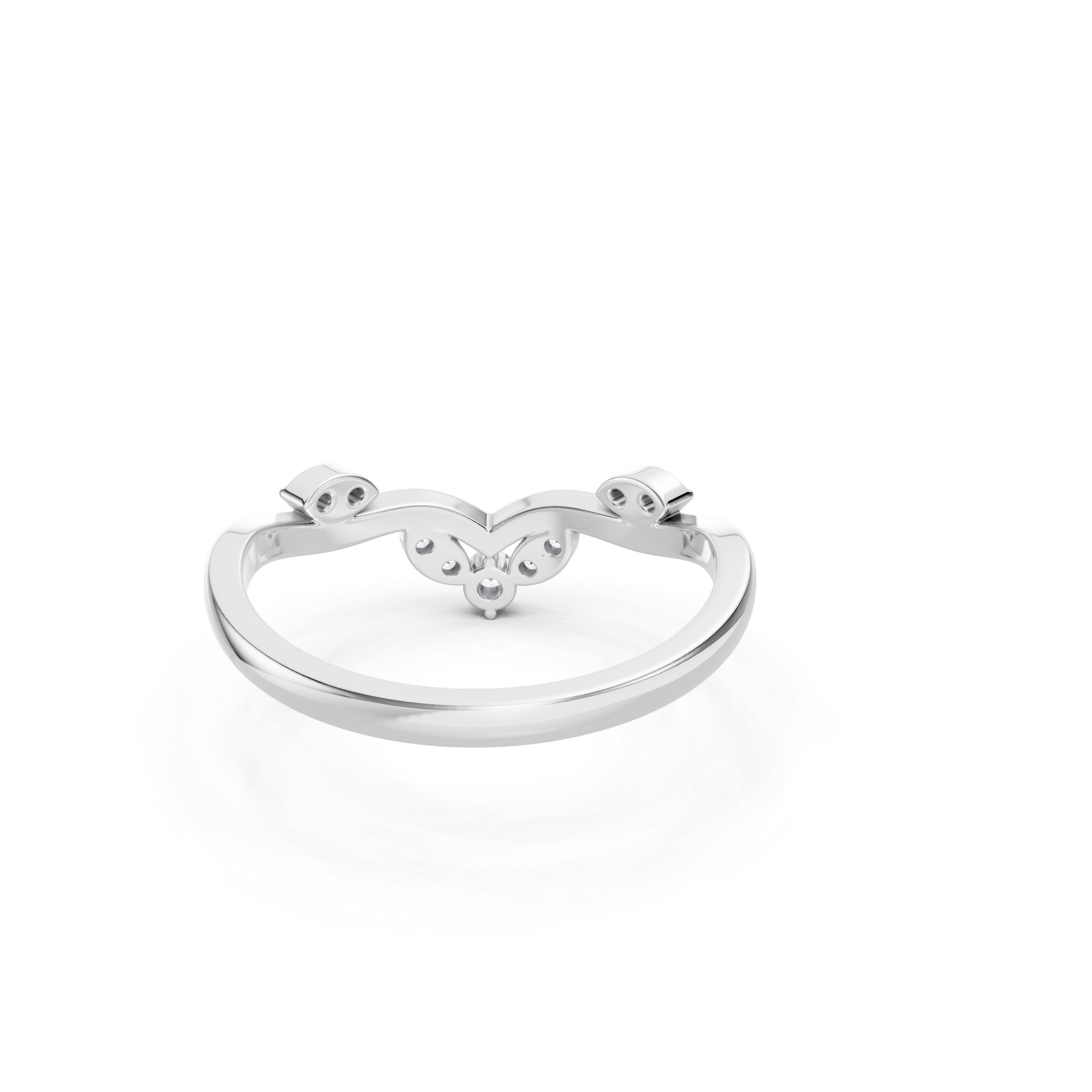 14K Round Lab Grown Diamond Ring, Minimalist diamond Band