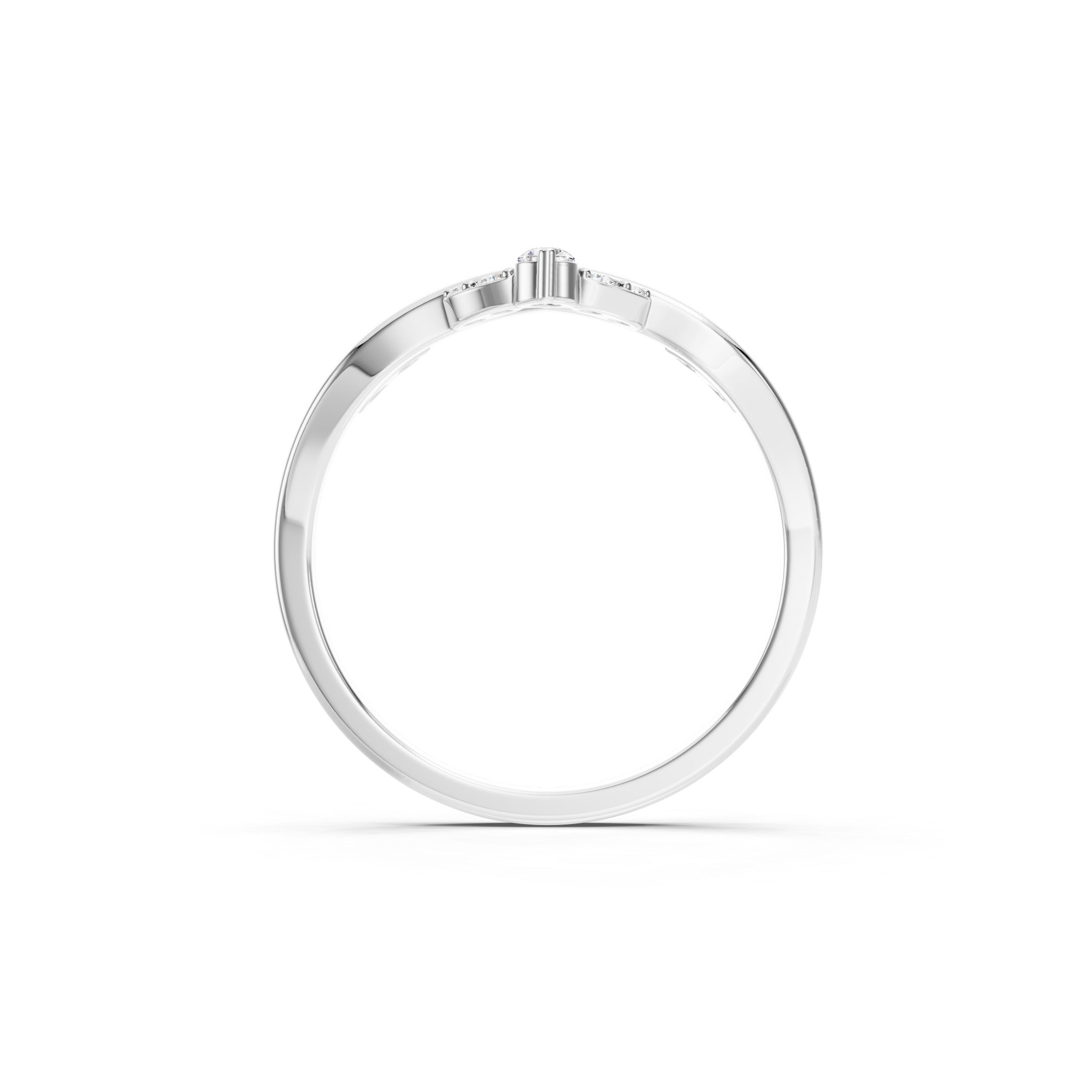 14K Round Lab Grown Diamond Ring, Minimalist diamond Band