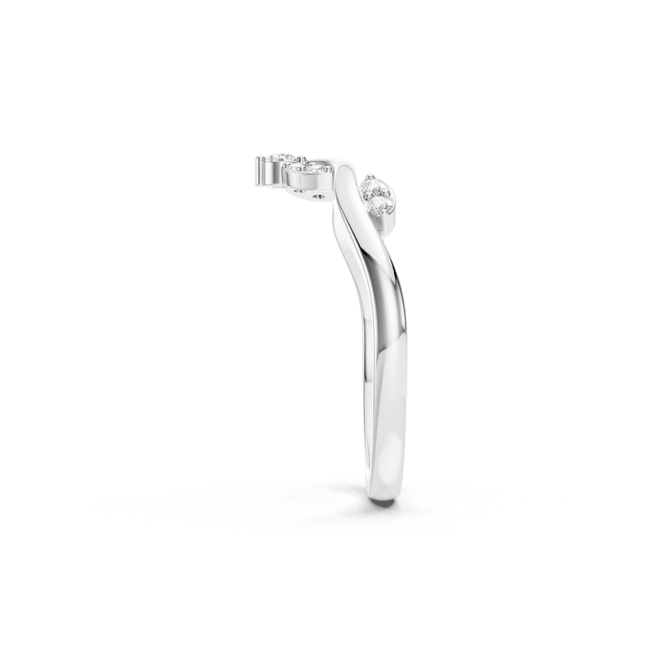 14K Round Lab Grown Diamond Ring, Minimalist diamond Band