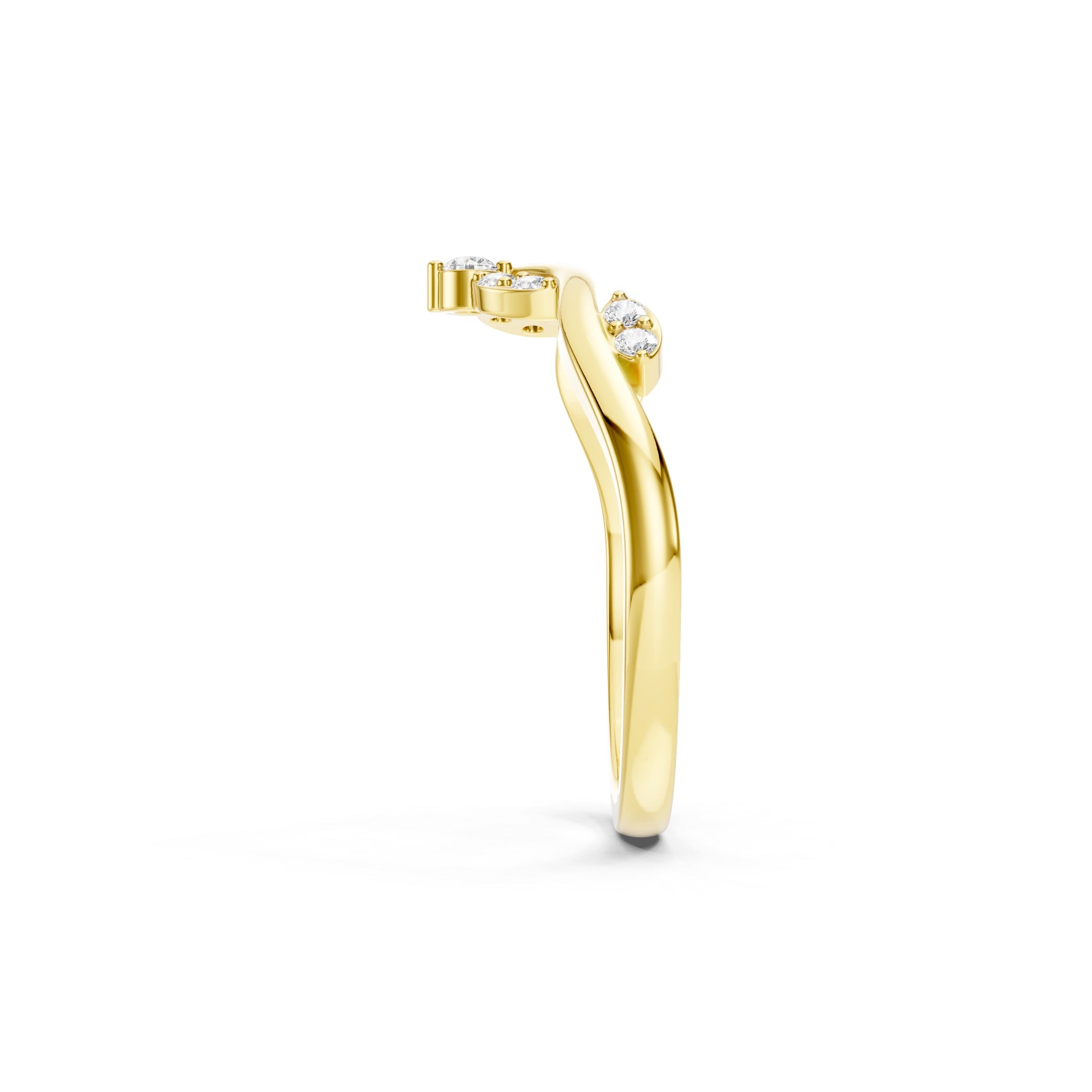 14K Round Lab Grown Diamond Ring, Minimalist diamond Band