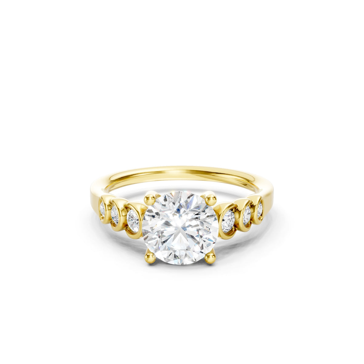1.70 CT Vintage Lab Grown Diamond Engagement Ring, 10K 14K 18K Solid Gold Wedding  Ring