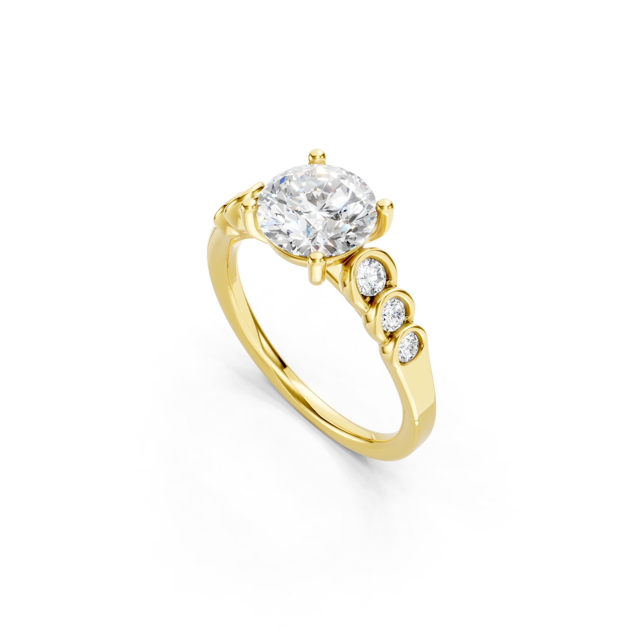 1.70 CT Vintage Lab Grown Diamond Engagement Ring, 10K 14K 18K Solid Gold Wedding  Ring