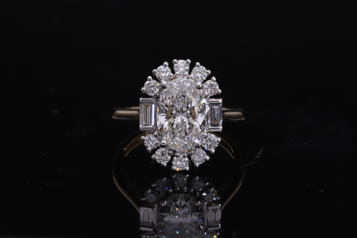 💍 2.70 Ct VS Oval Cut Lab-Grown Diamond Engagement Ring | 14k White / Yellow Gold | Best Gift for Her ✨💎