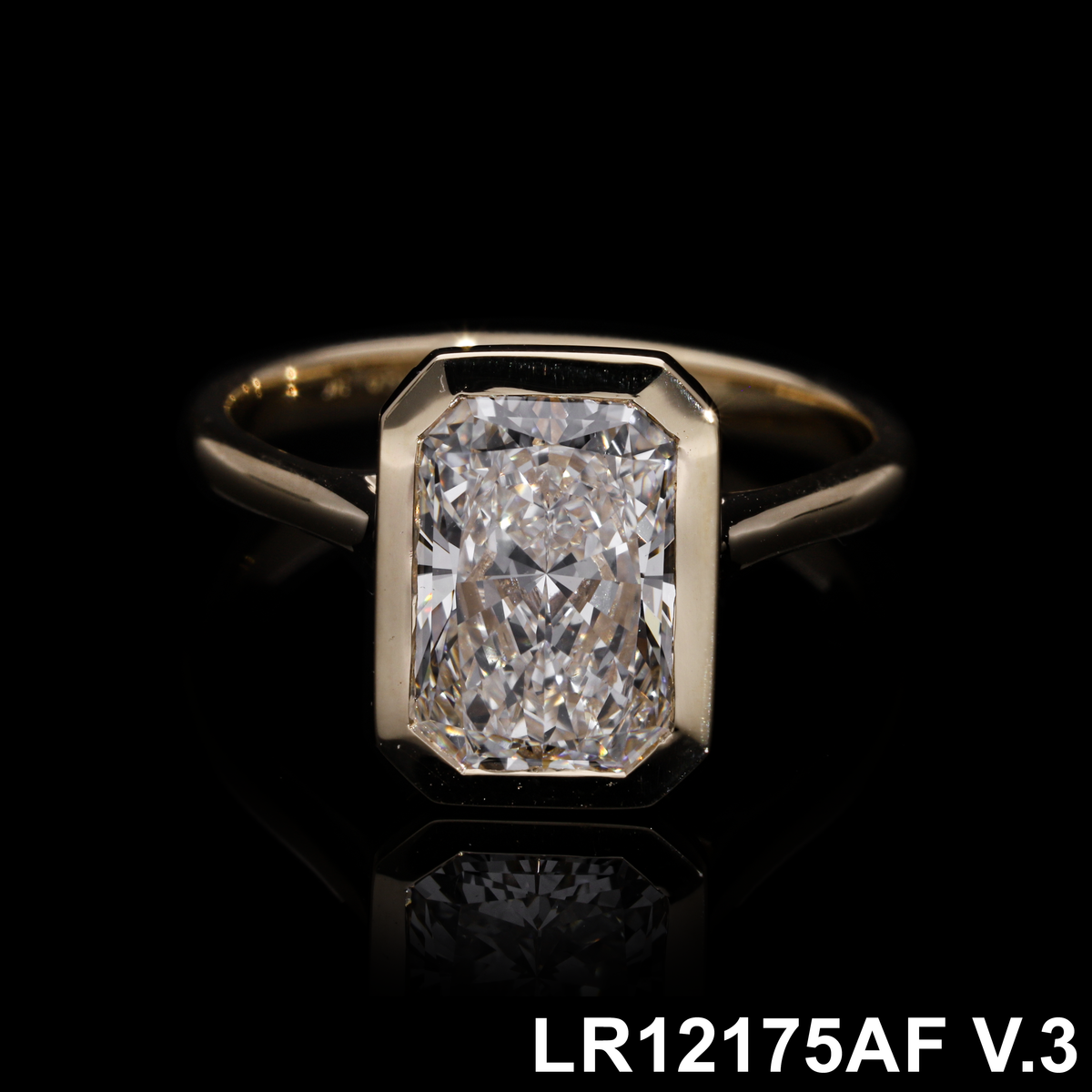 14k Yellow Gold |💍 3 Ct VS Radiant Cut Lab-Grown Diamond Engagement Ring | Bezel Setting | Elegant Gift for Her ✨💖