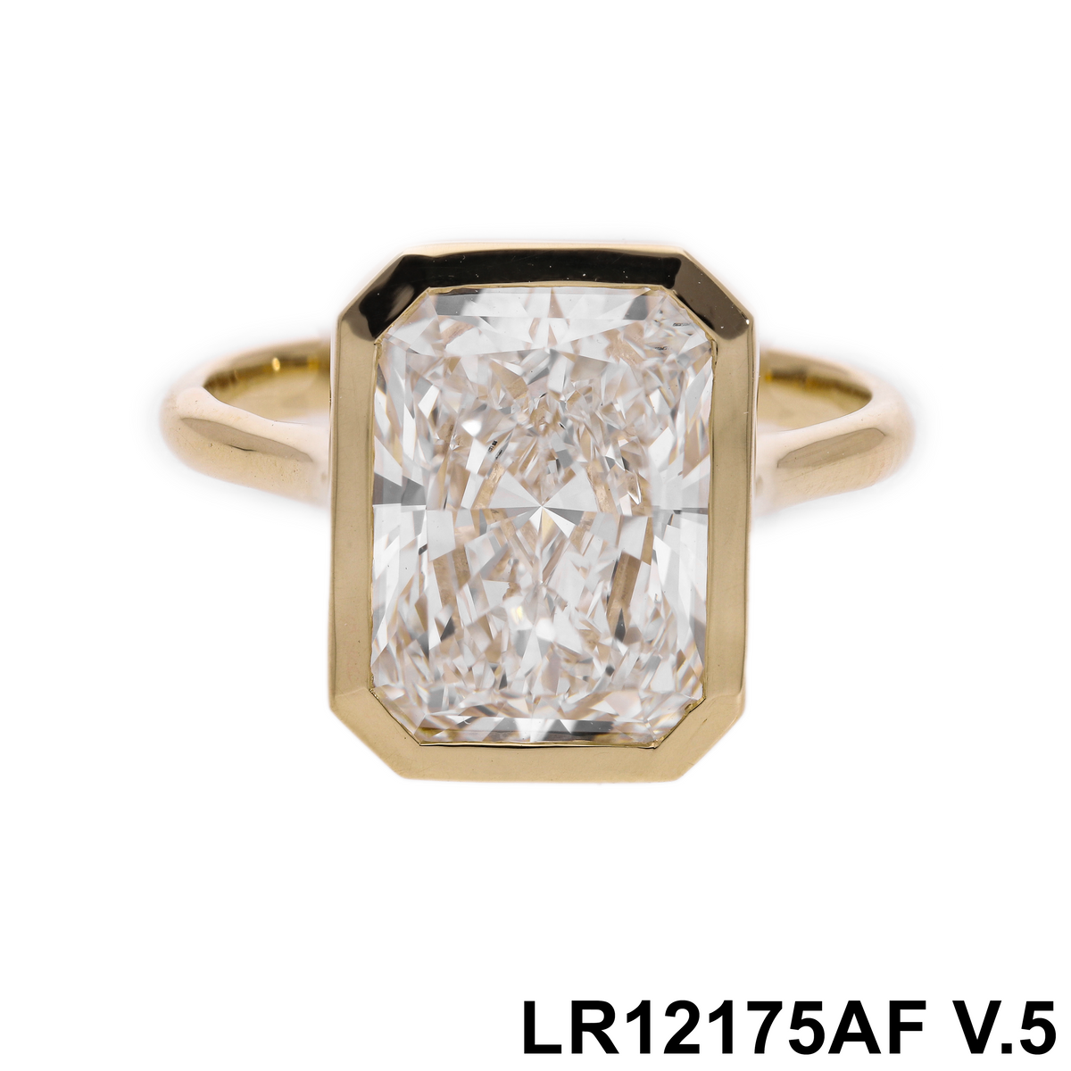 14k Yellow Gold |💍 5 Ct VS Radiant Cut Lab-Grown Diamond Engagement Ring | Bezel Setting | Elegant Gift for Her ✨💖