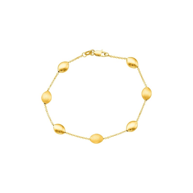 Seed & Rope Design Bracelet in 14K Yellow Gold – Elise Jewelry