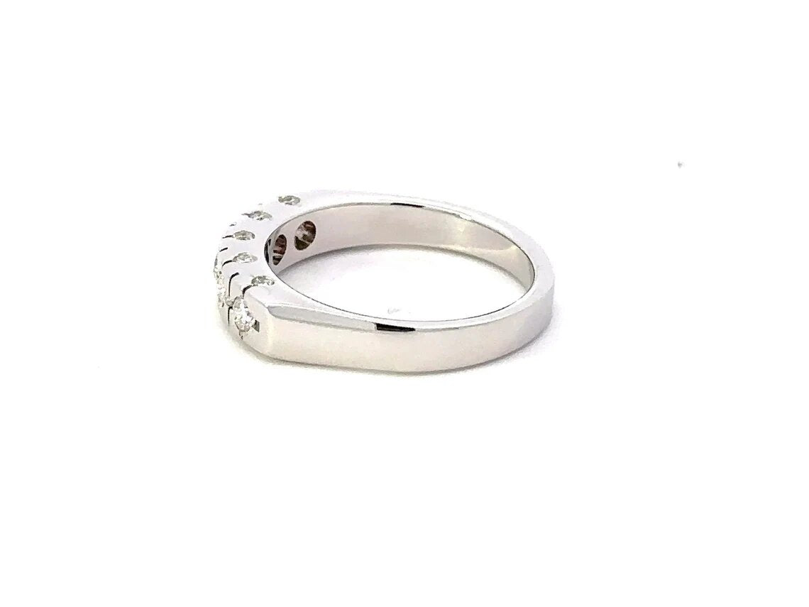 Sparkling Baguette Diamond Ring in 18K White Gold