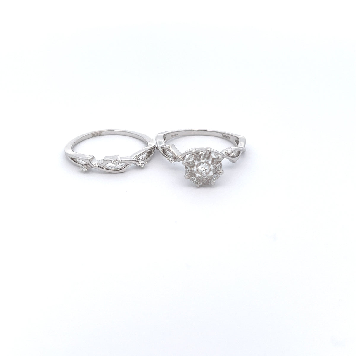 Two Looks, One Ring: 14k White Gold Convertible Diamond Ring