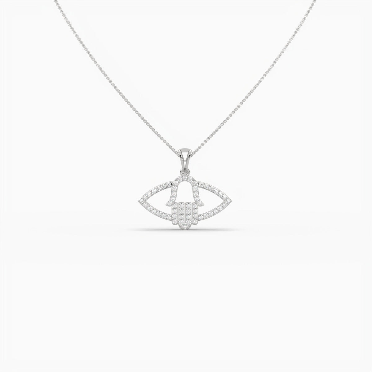 Natural Diamond Eye Shape Pendant made in 14/18k Gold