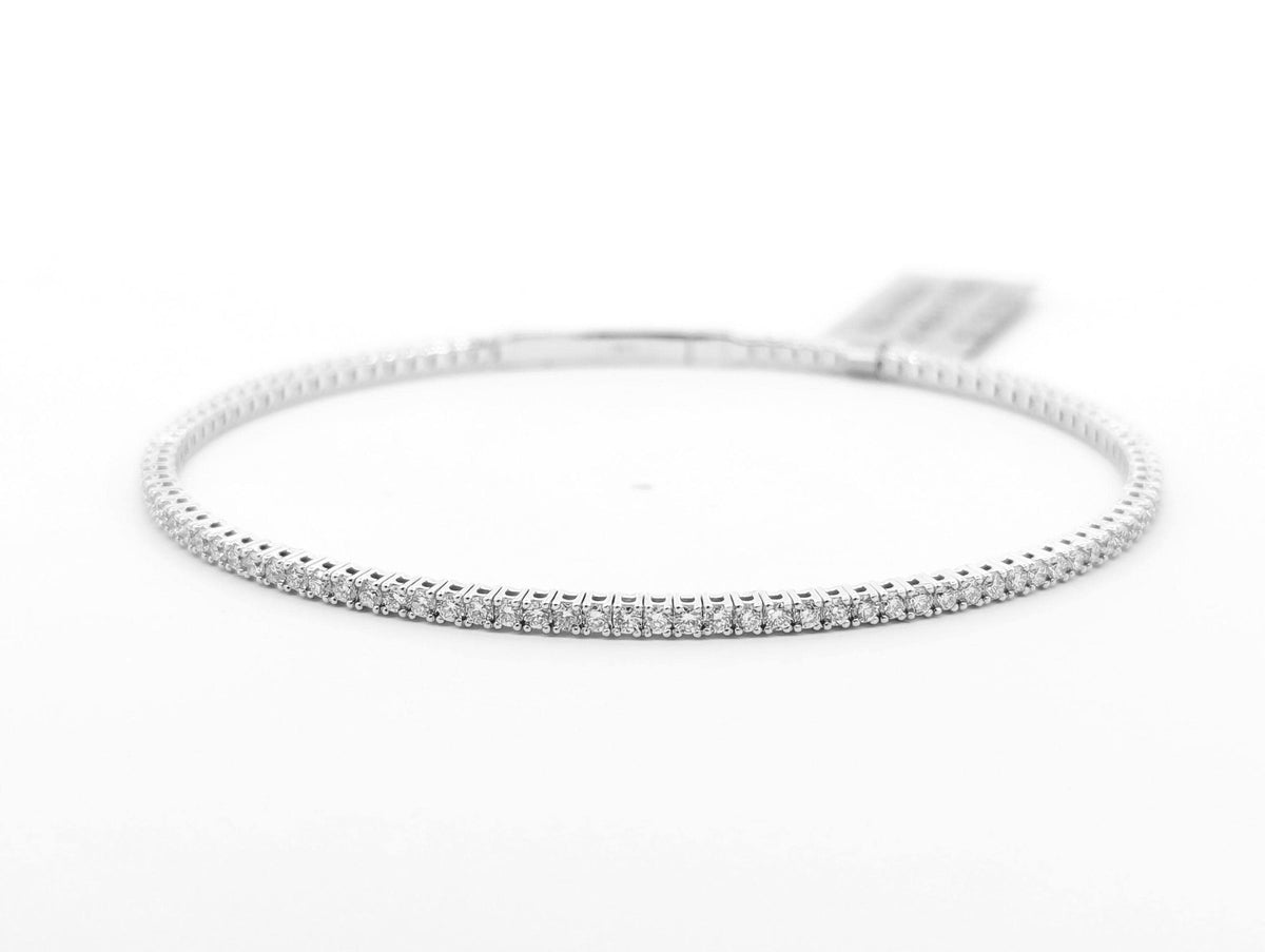 14K Gold Flexible Lab Diamond Bracelet: VS1 Clarity