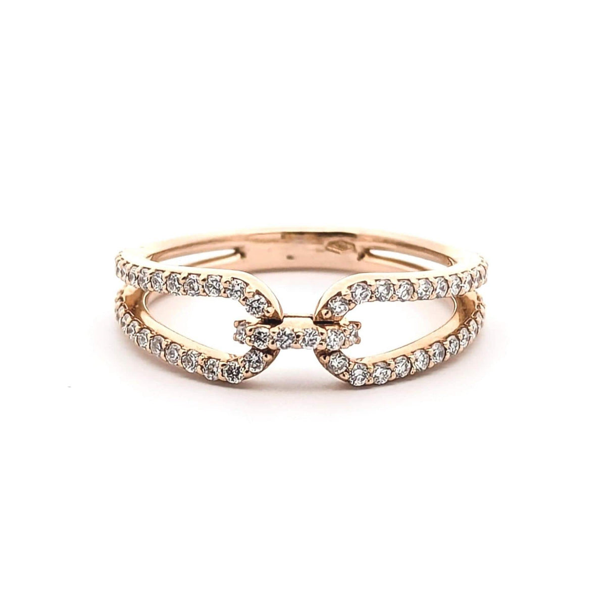 18k Rose Gold Diamond Eternity Band: Natural Diamond Ring