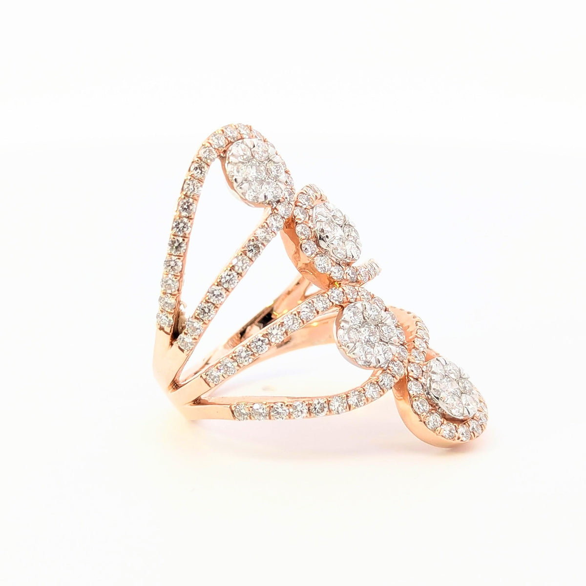 18K White Gold Diamond Ring: 2.35 ct Party Jewelry