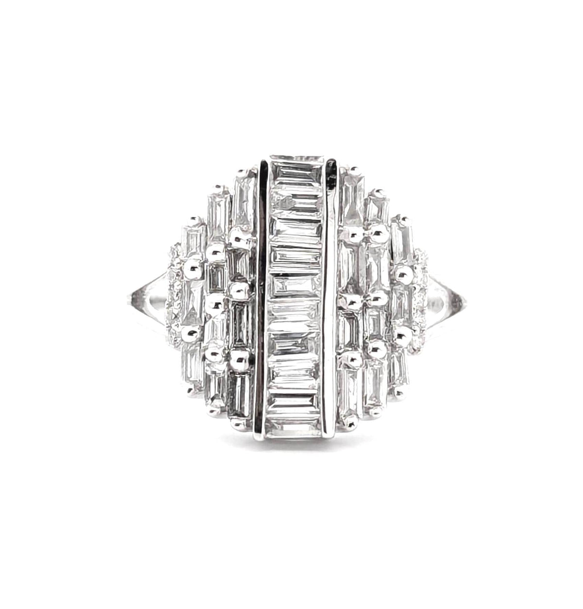 14k Rose Gold Natural Diamond Statement Ring - 0.90 ct